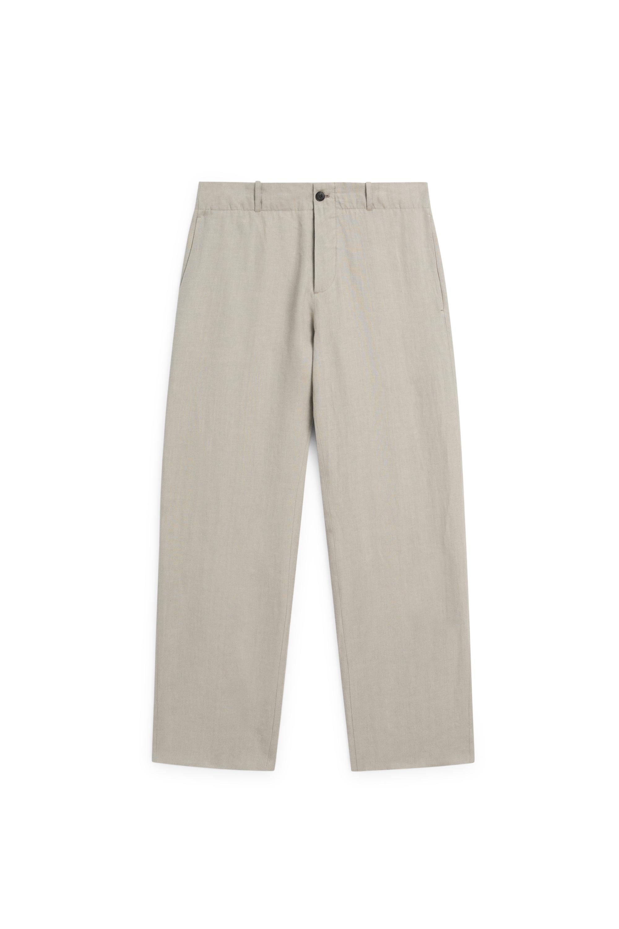 100% linen trousers - Limited Edition — KHAKI
