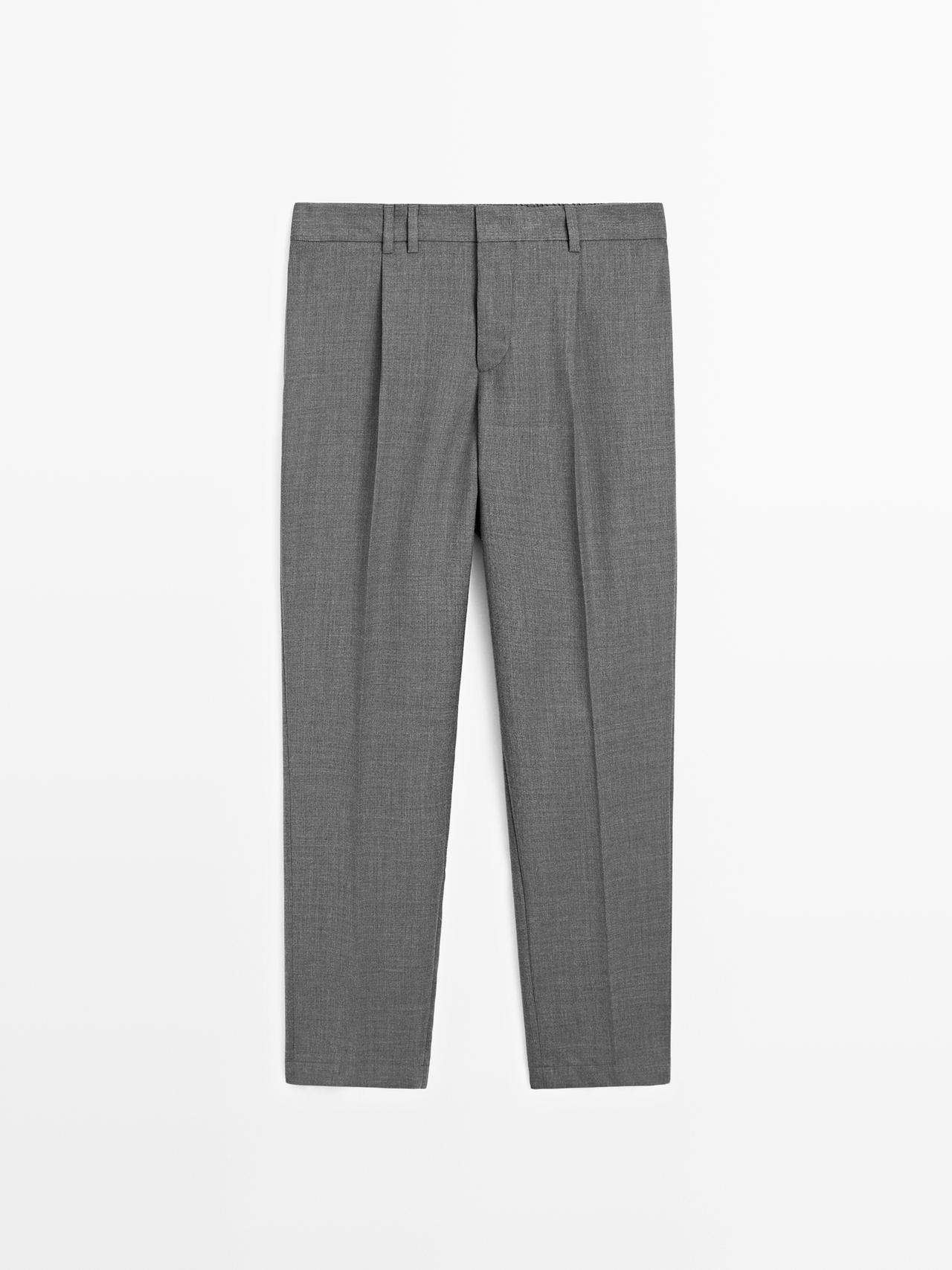 Massimo Dutti - Herre - Bukser - Relaxed Fit - Grå - 42