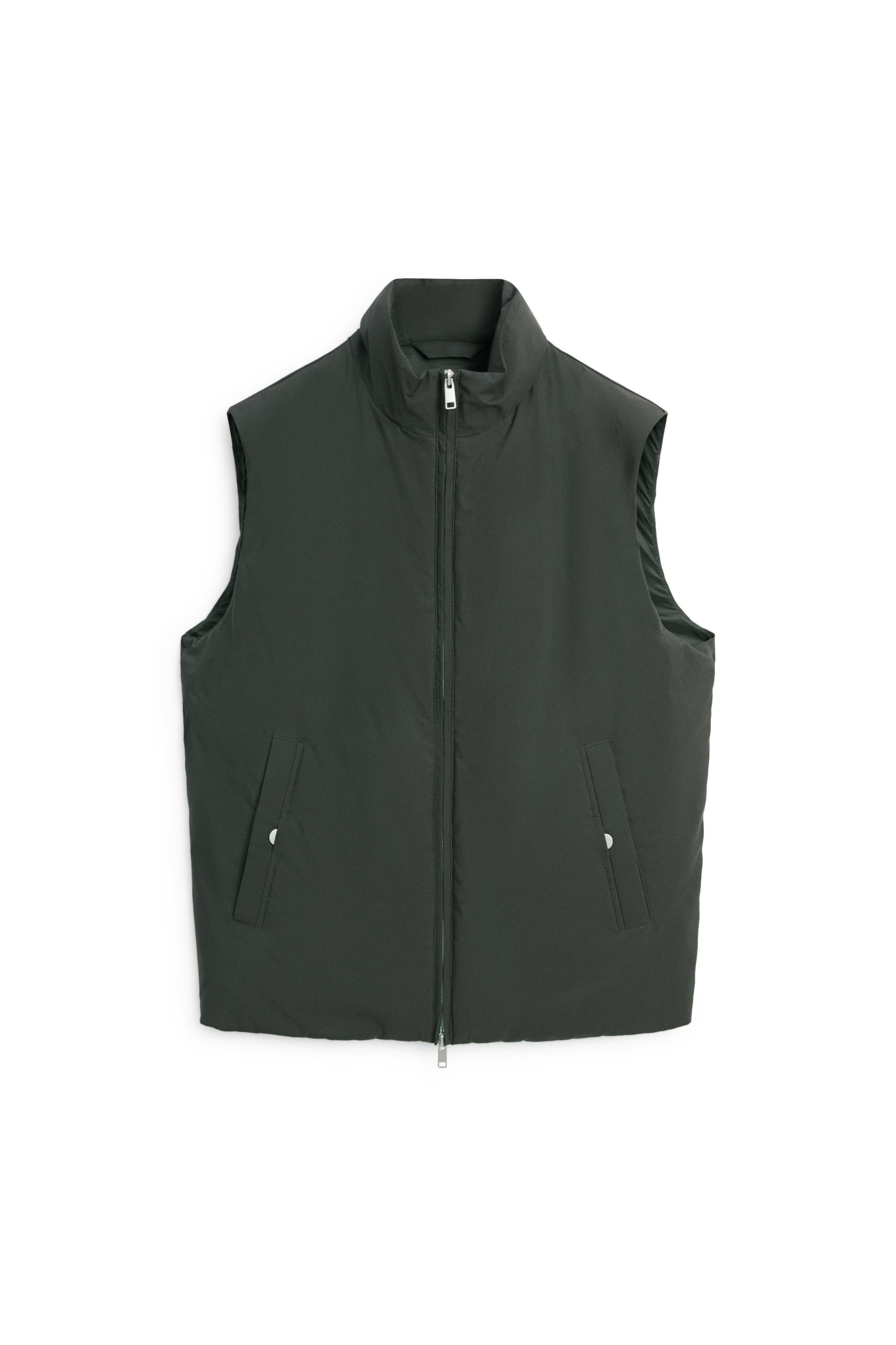 Ultra-lightweight water-repellent down gilet — DARK MARL