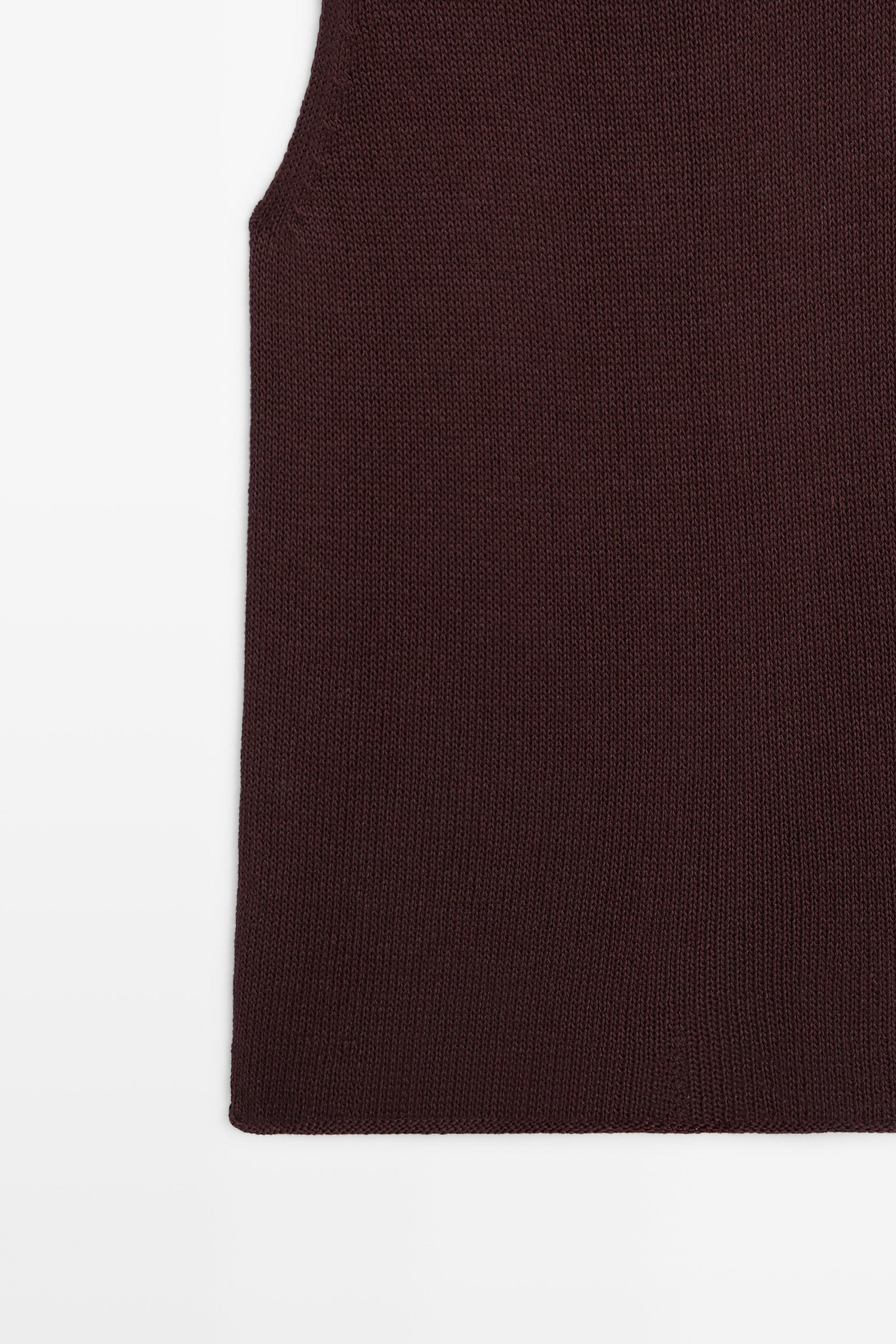 Fine-knit halter top — Chocolate