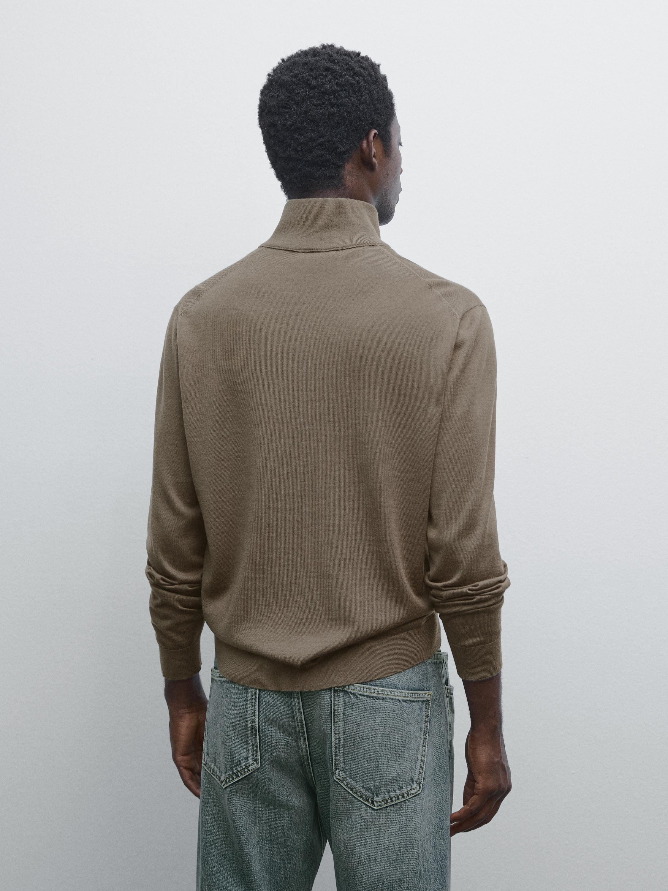 Quarter-zip knit sweater
