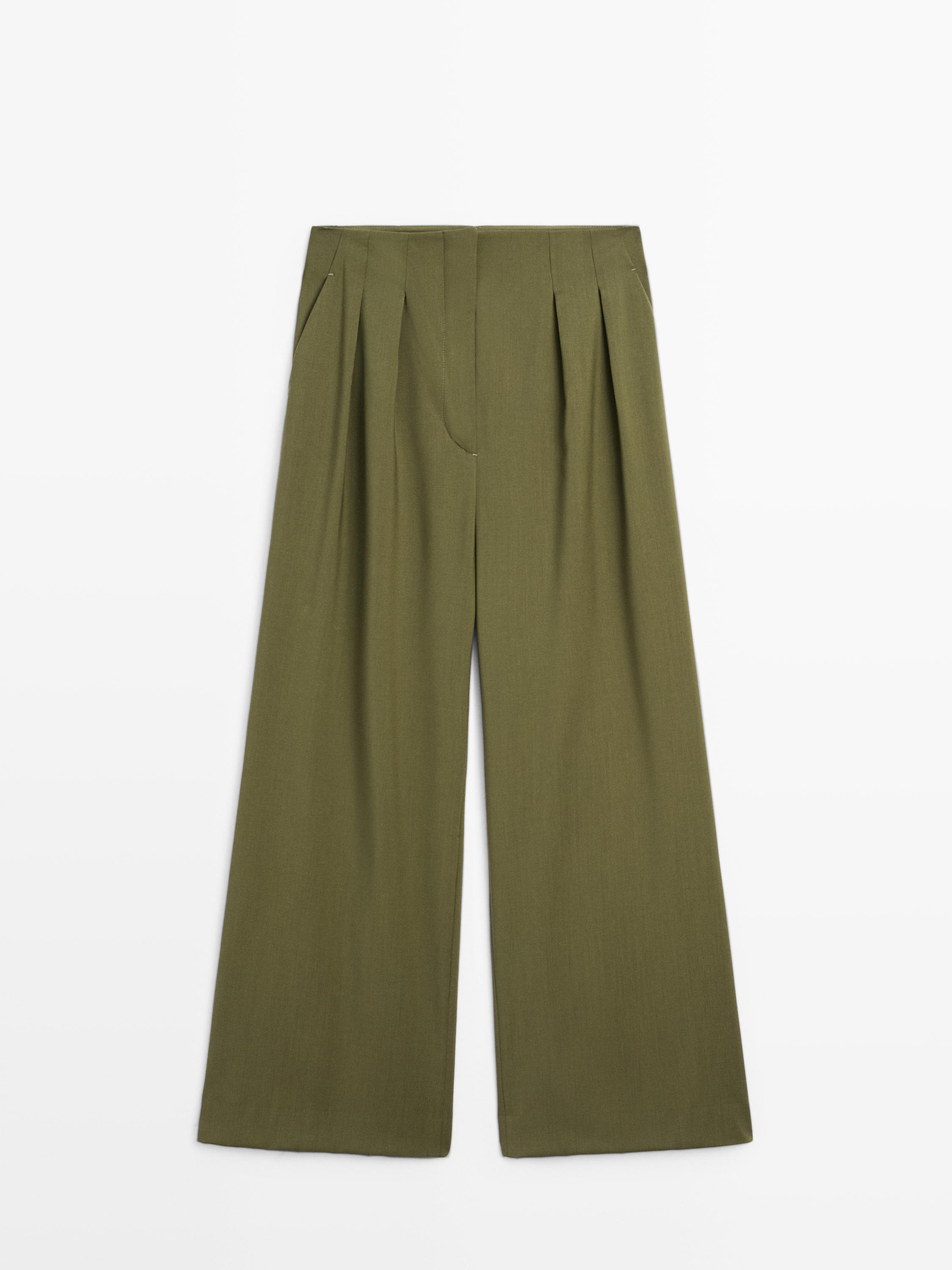 Bundfaltenhose aus 100 % Wolle - STUDIO