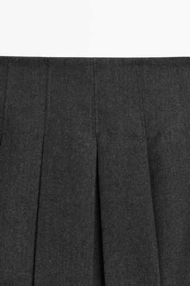 Wool blend pleated skirt — BLACK 9