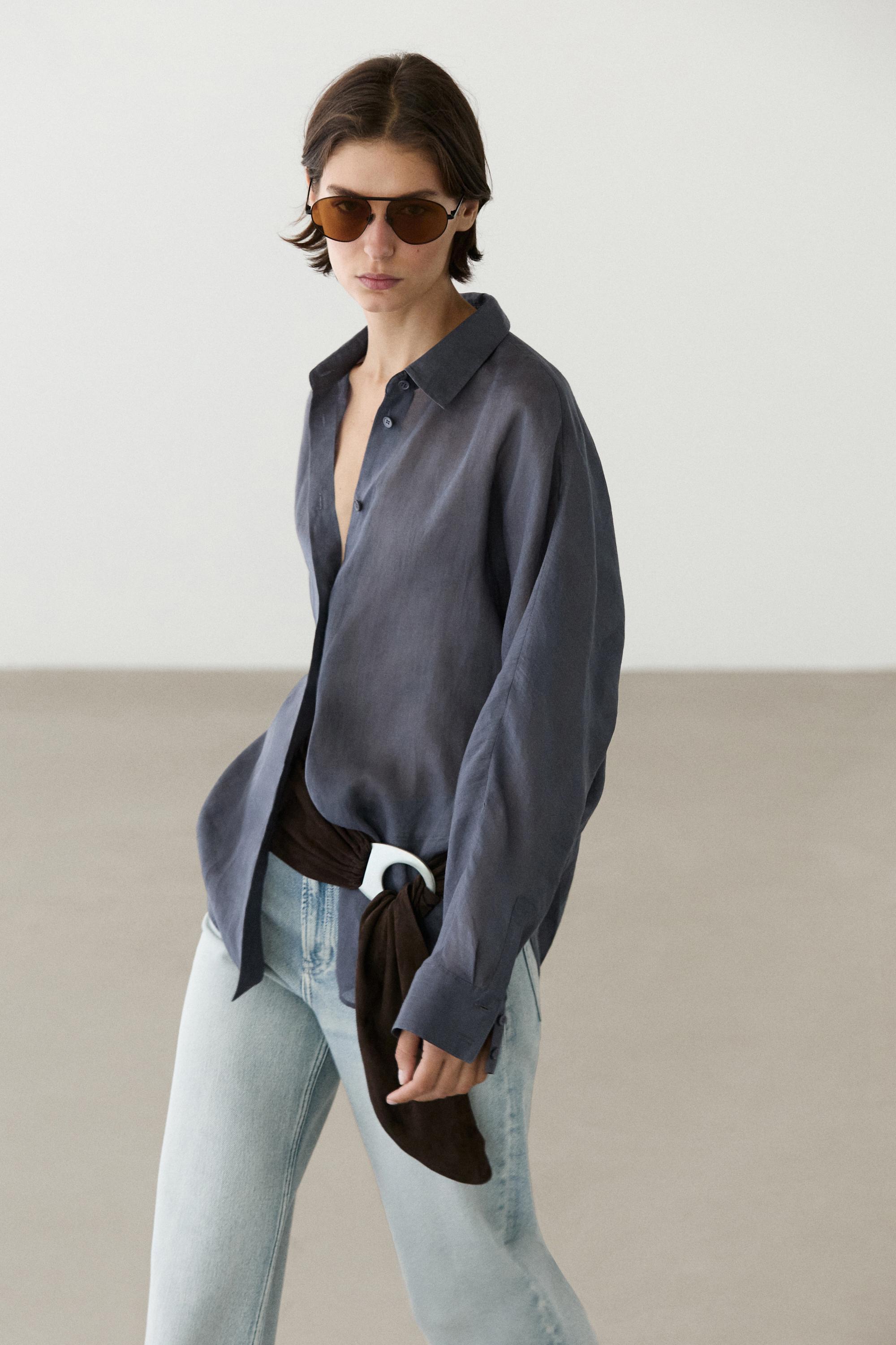 Camicia fluida 100% ramiè