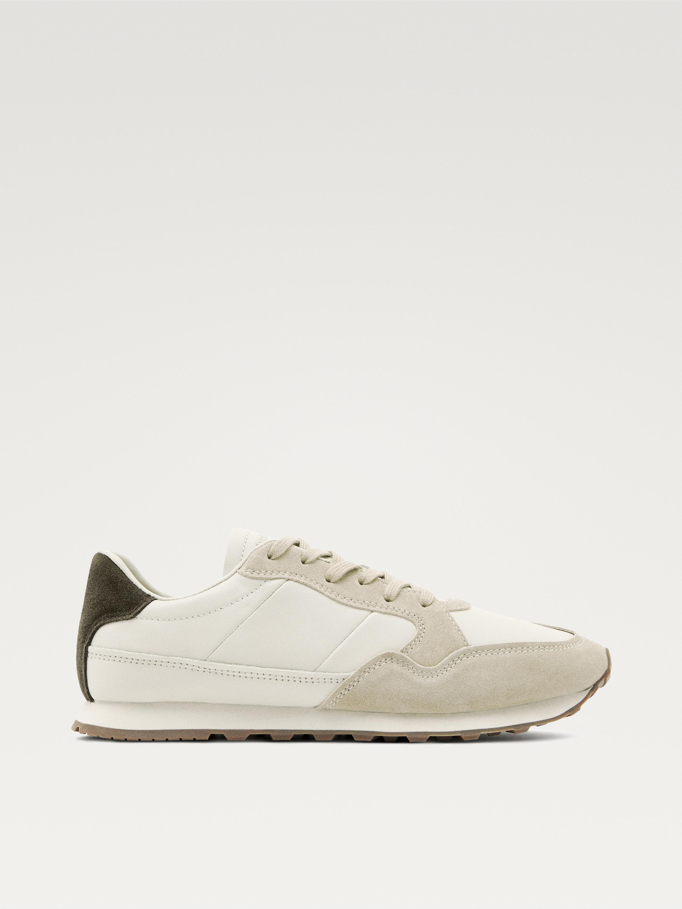 Trainers with contrast back piece — WHITE