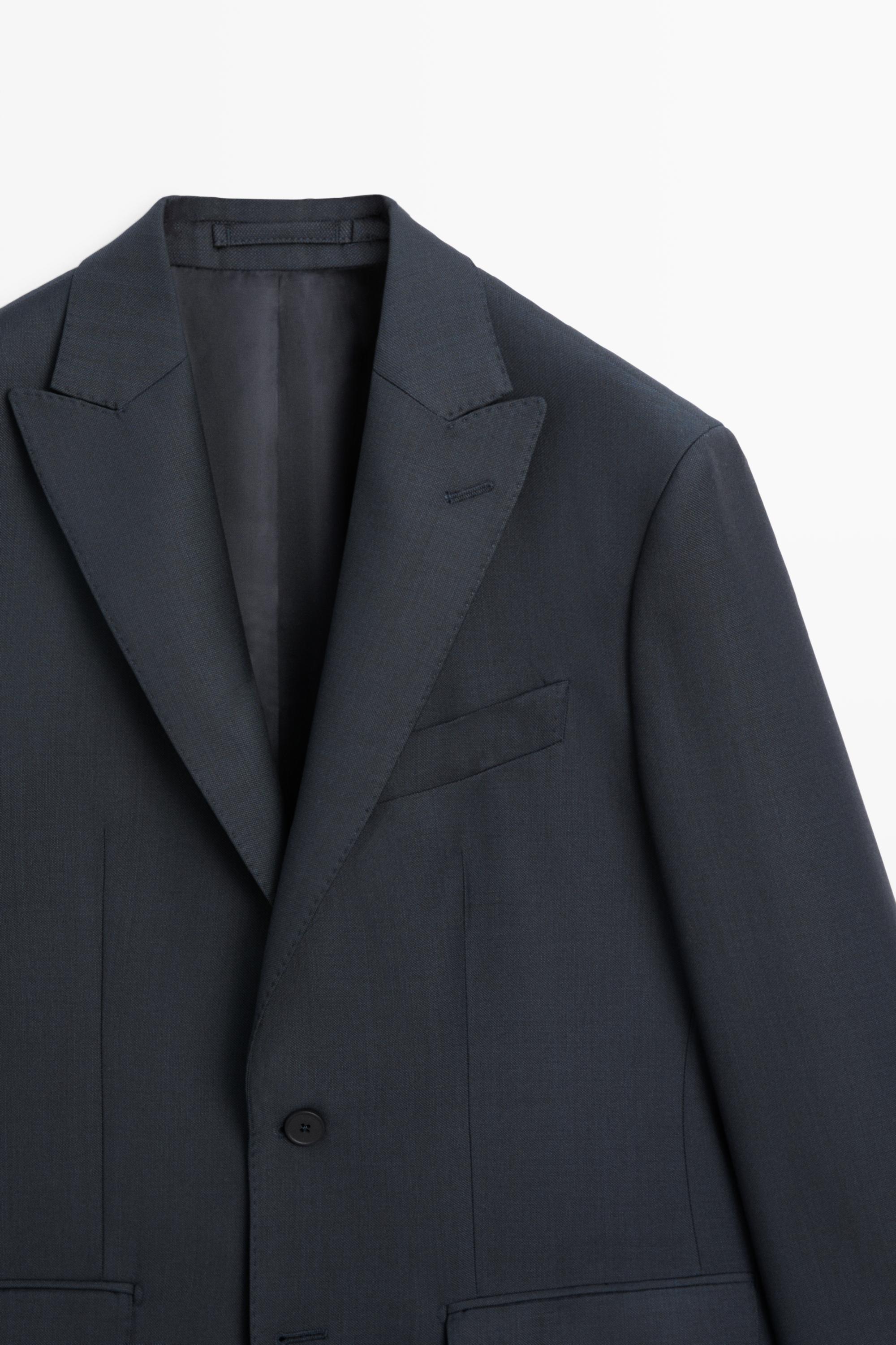 100% wool suit blazer — NAVY BLUE