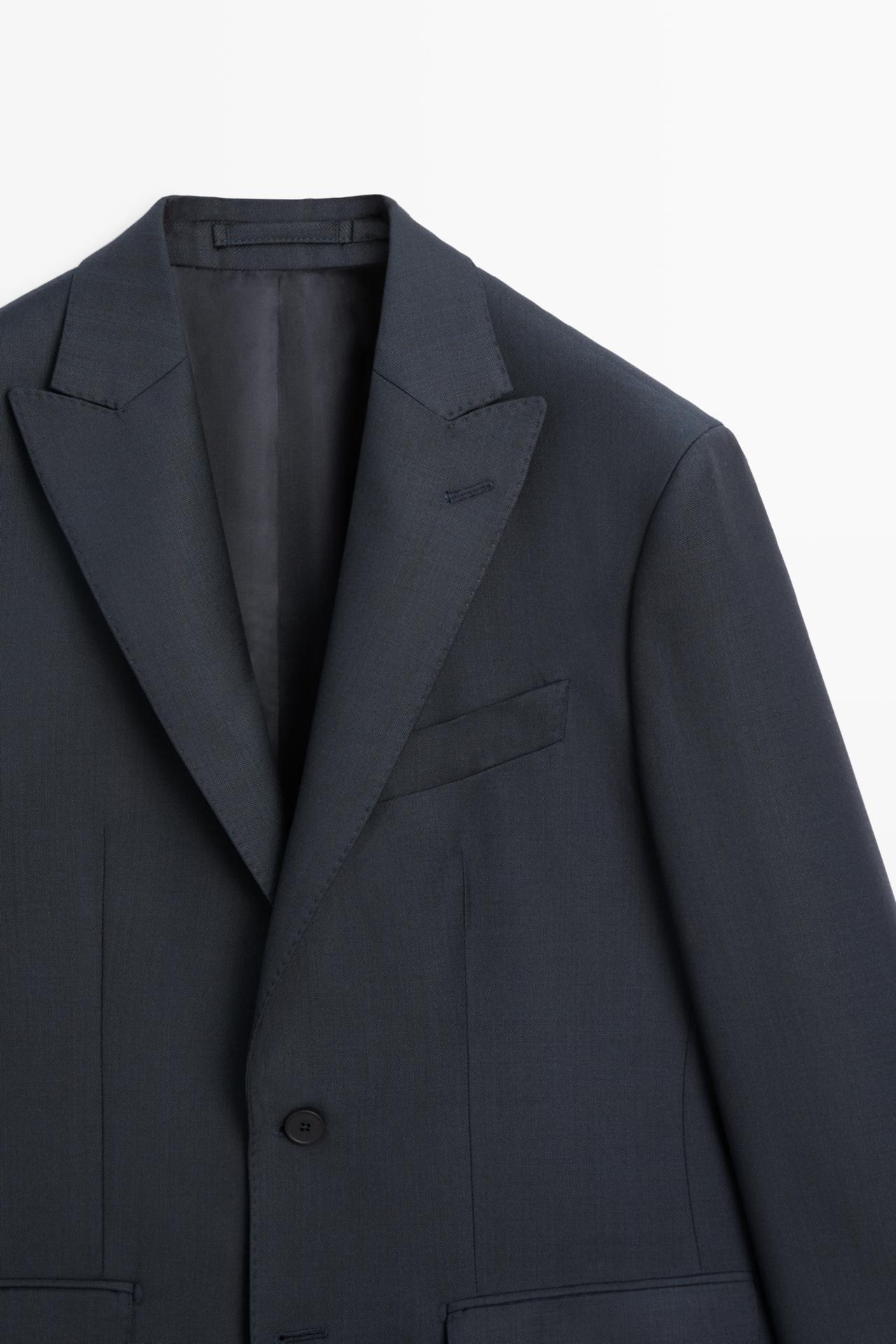 100% wool suit blazer — NAVY BLUE