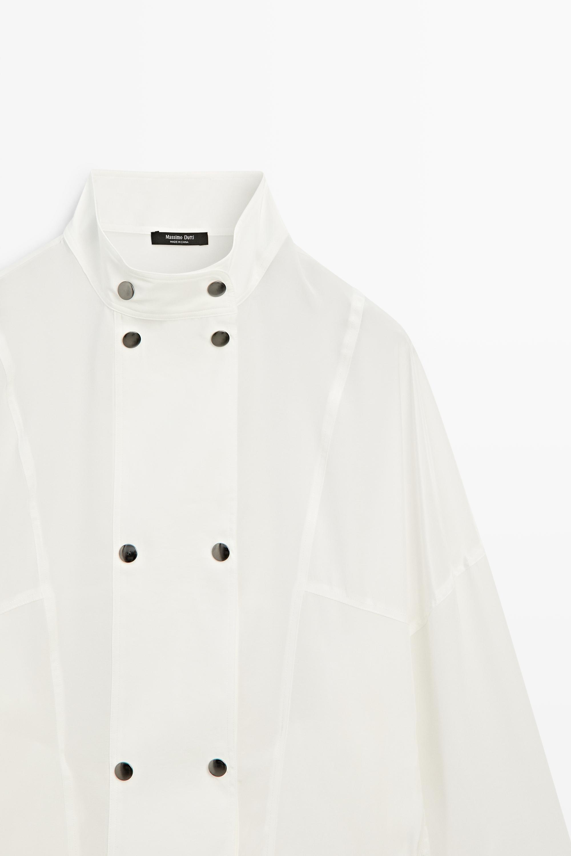Snap-button stand collar shirt - thumbnail 4