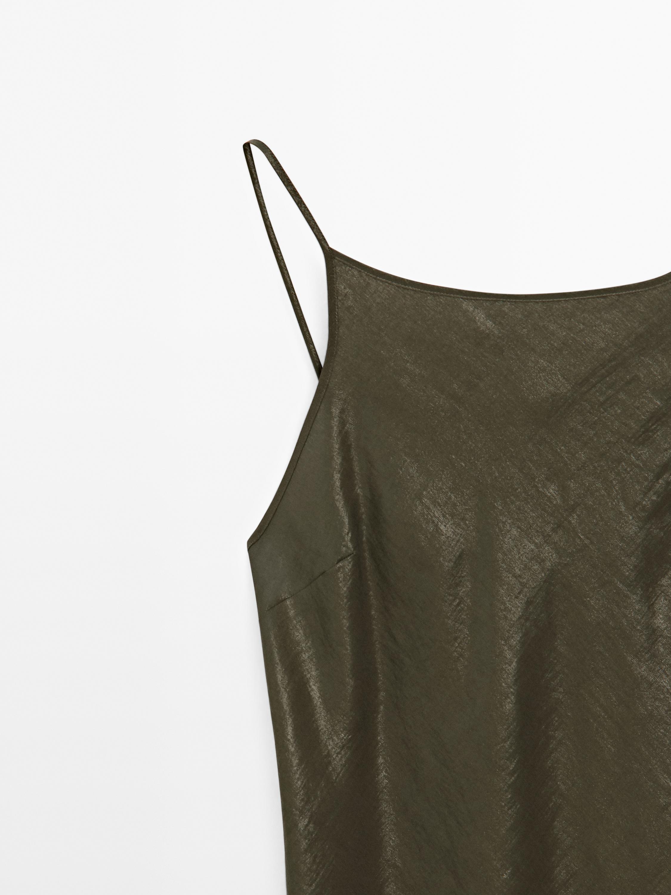 Satin halter dress