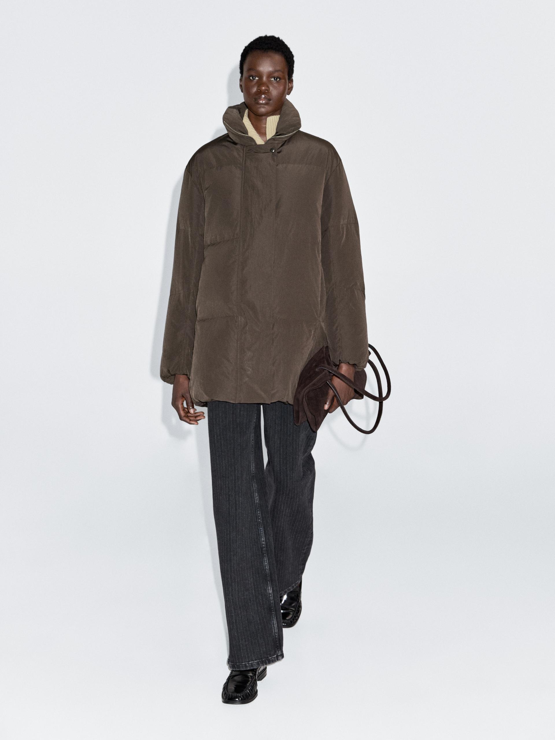 Piumino Water Repellent - Marrone - Xs - Massimo Dutti - Femminile