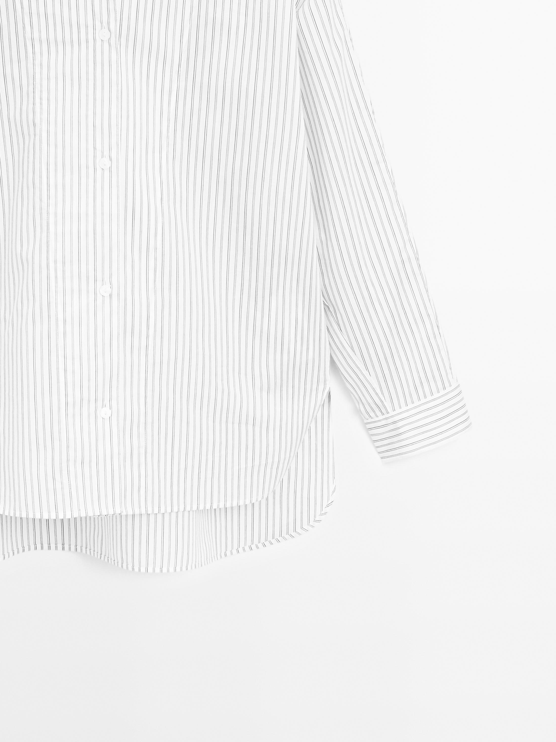 Striped shirt with chest detailing