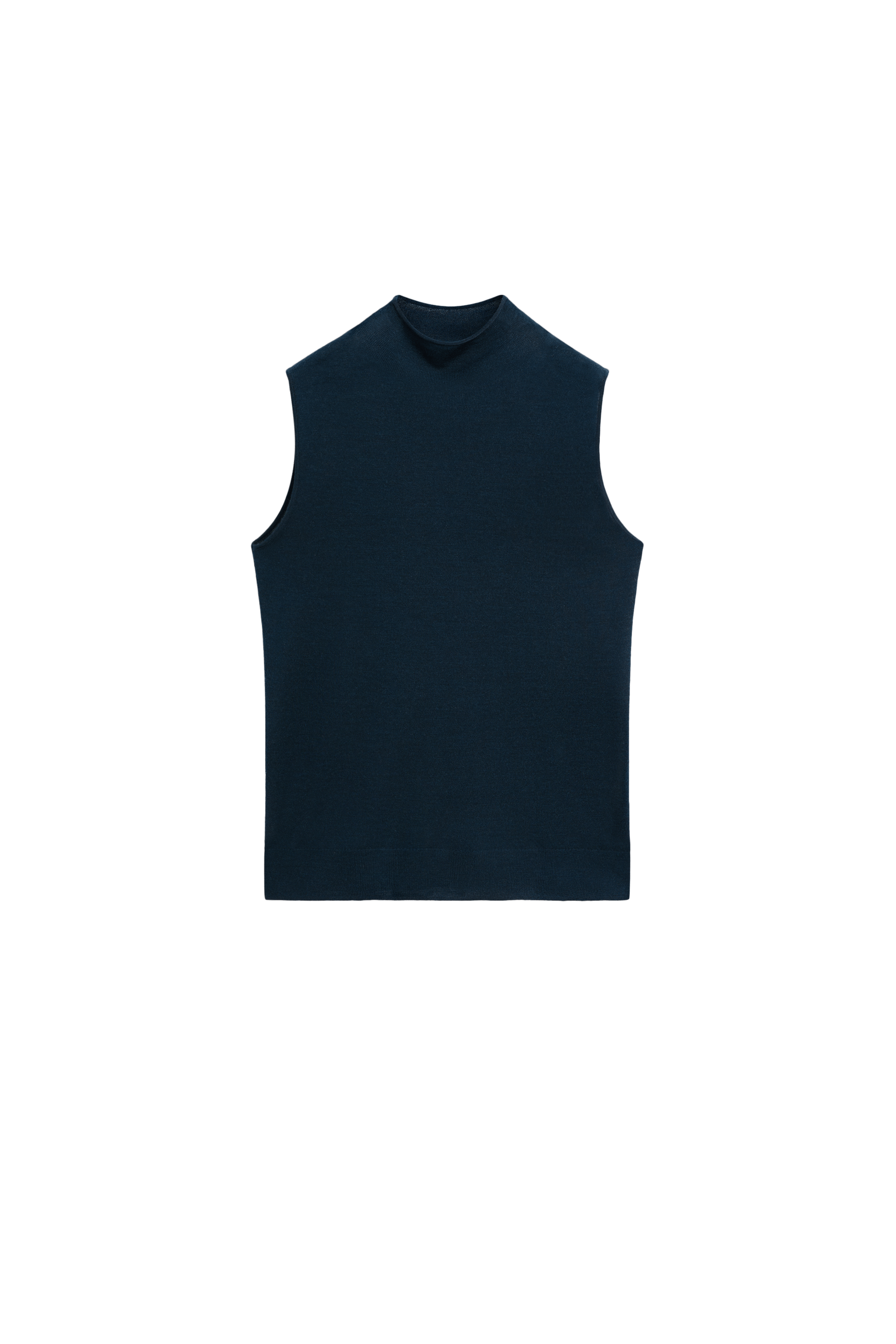 Massimo Dutti %100 yün dik yaka triko üst görsel 2
