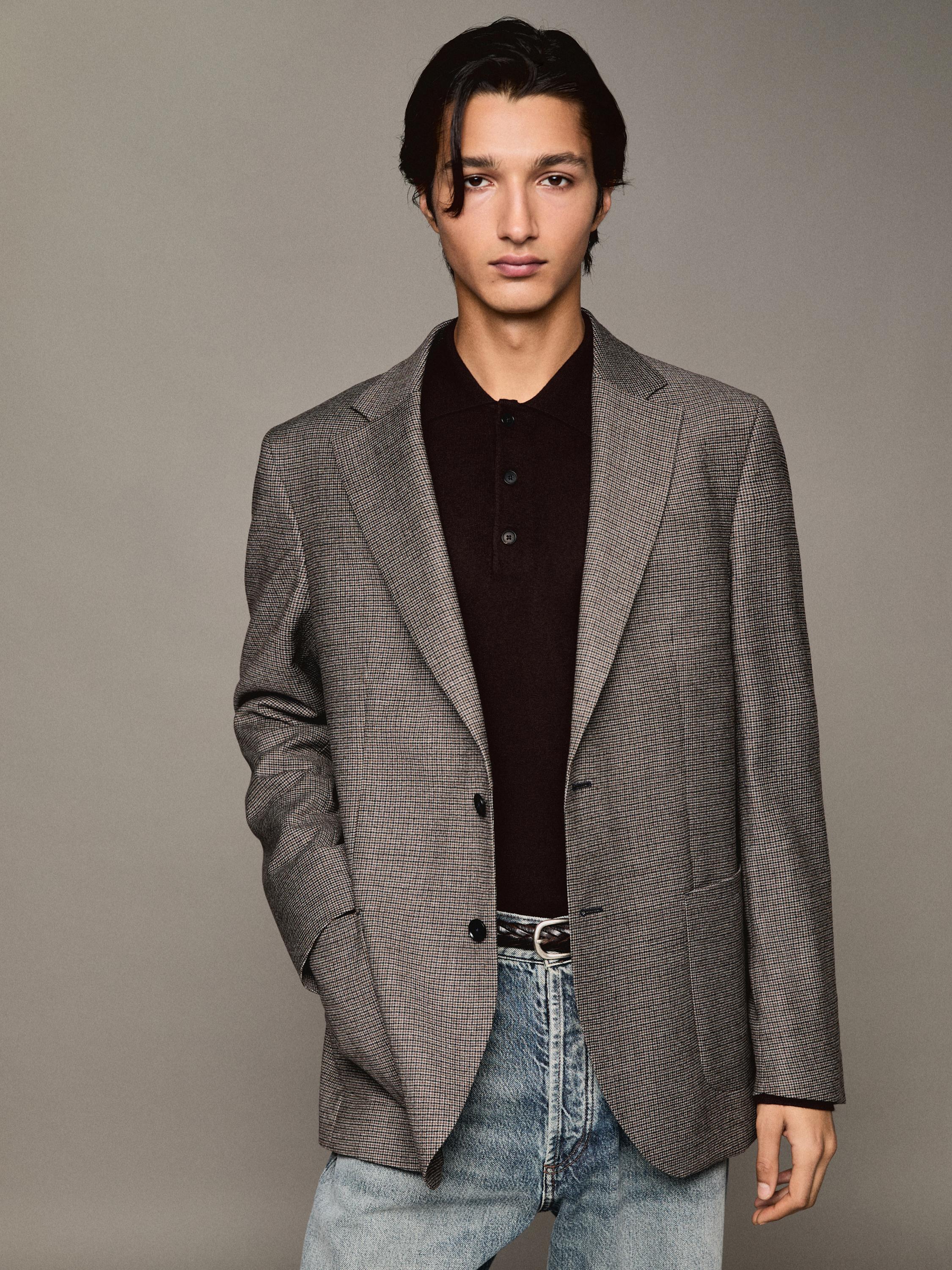 Houndstooth blazer