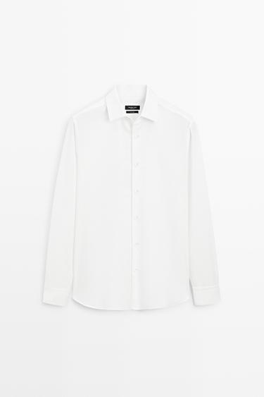 100% cotton regular fit shirt — WHITE 2
