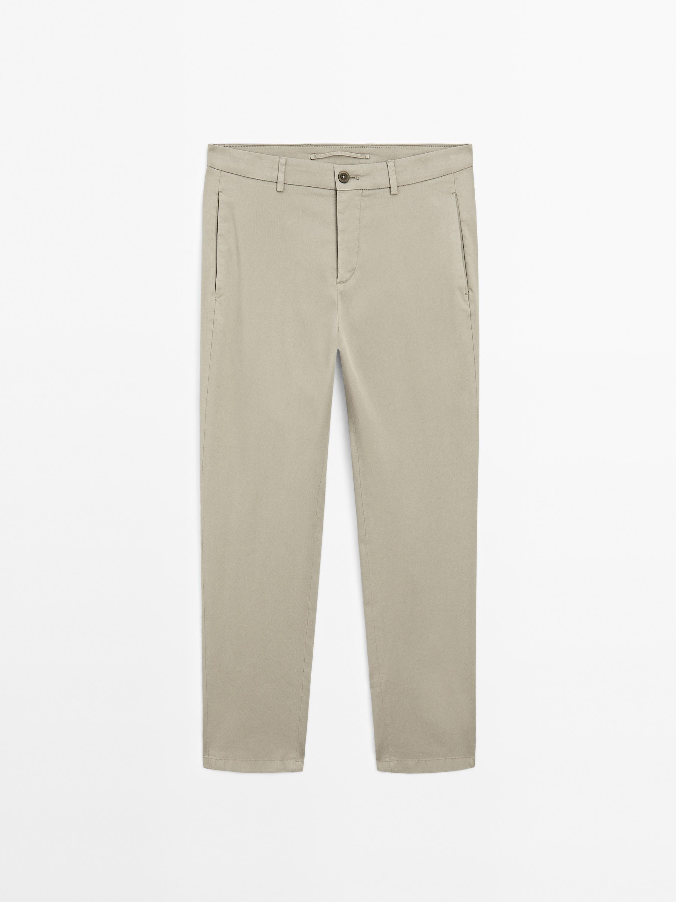 Pantalón slim fit mezcla algodón
