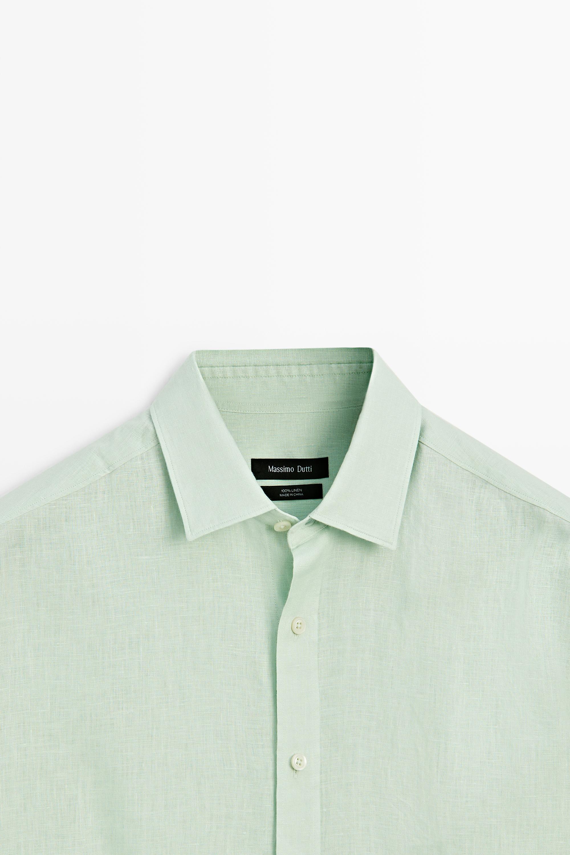 Slim fit 100% linen shirt — MOSS