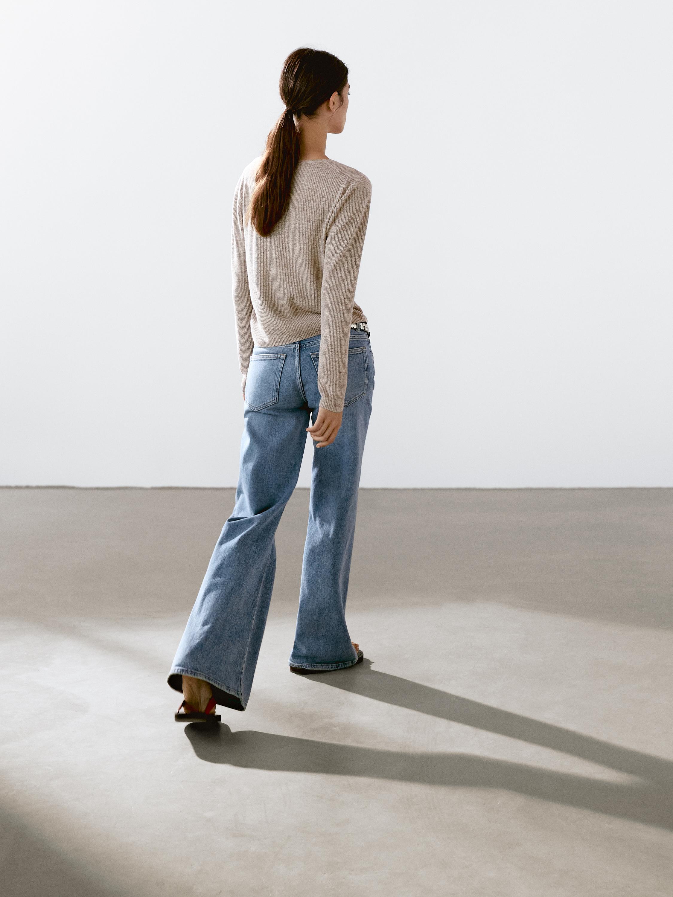 Linen blend henley sweater