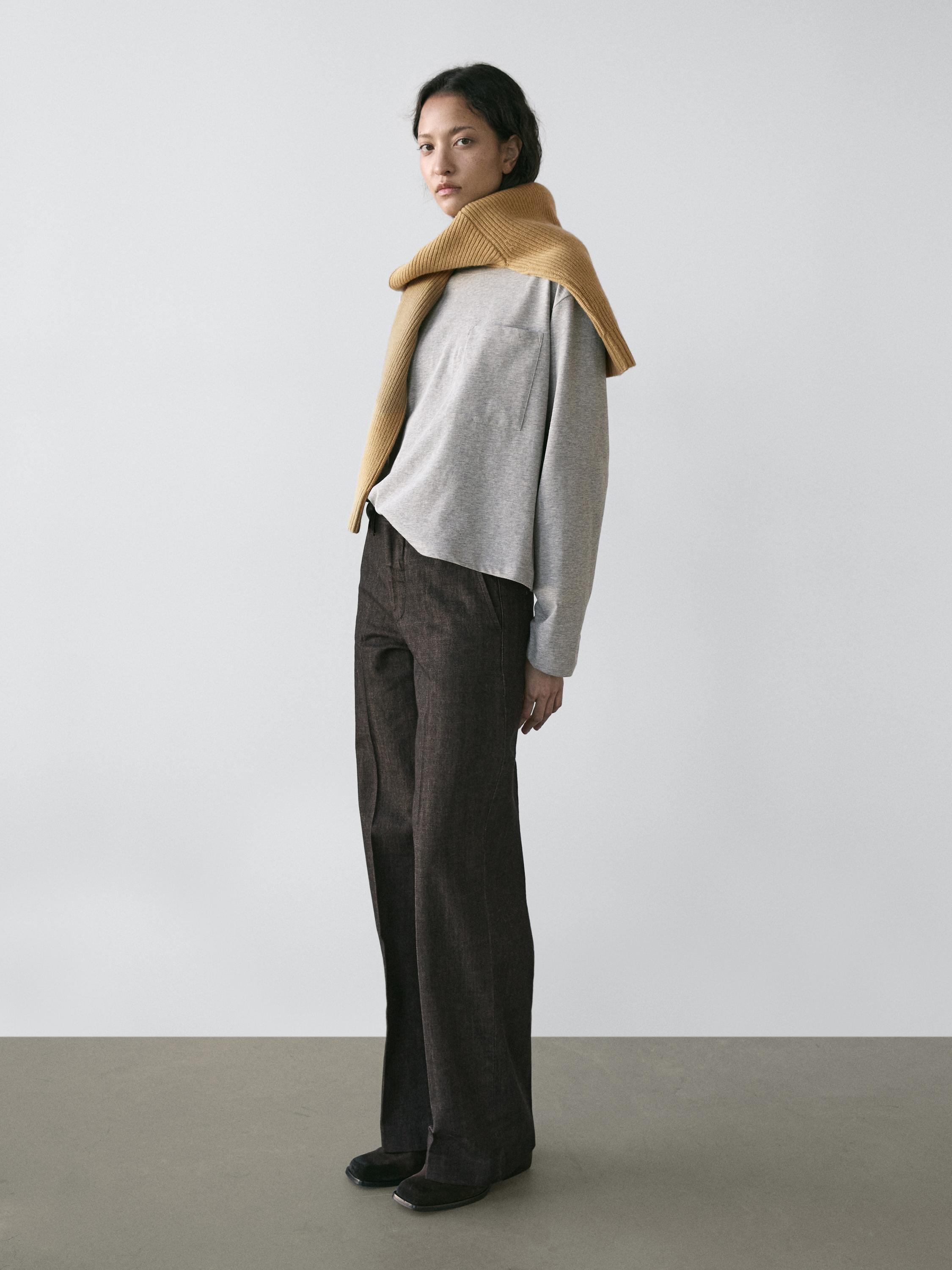 Mid-rise wide-leg jeans — NATURAL GREY