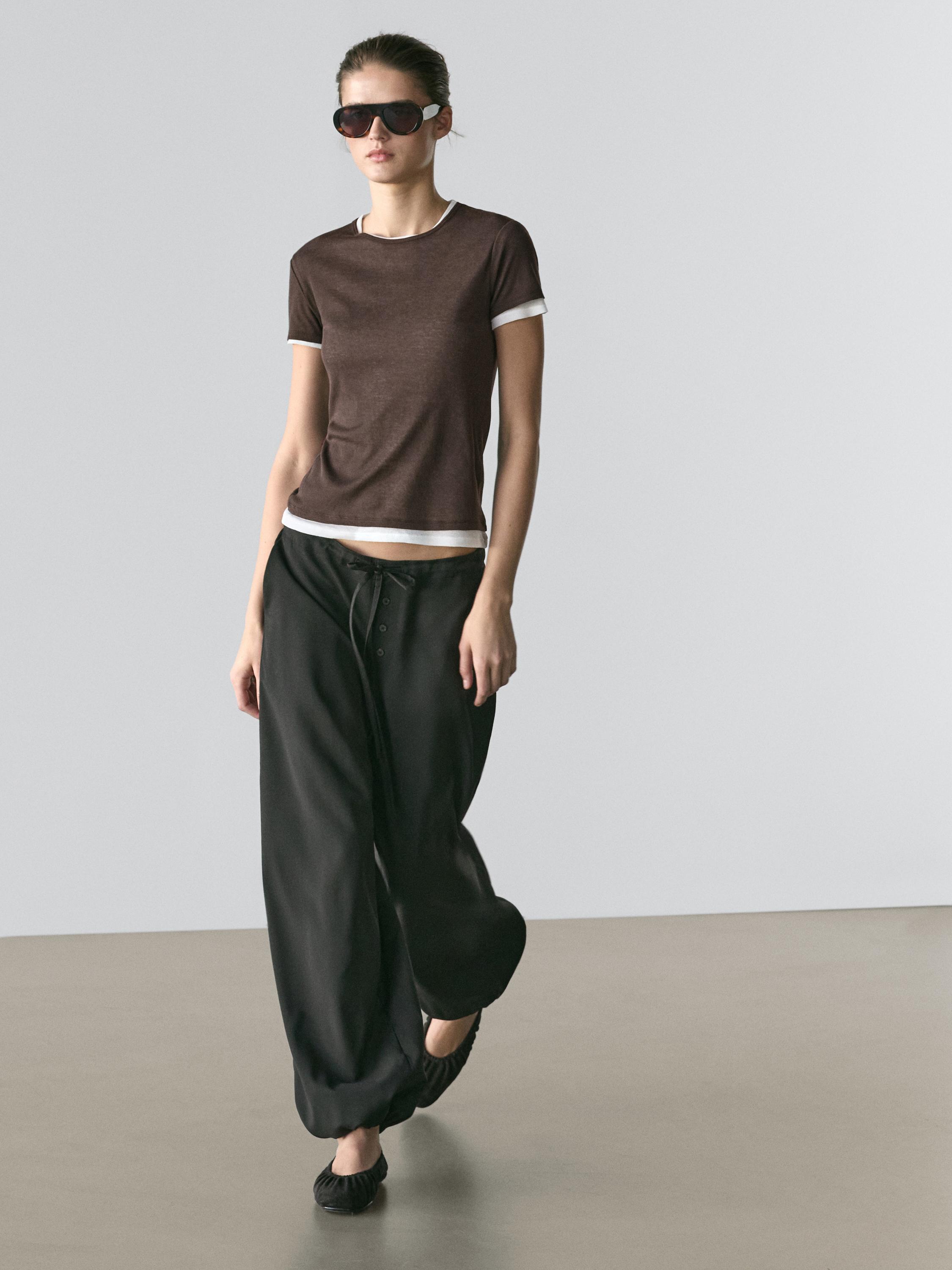 Short sleeve double finish T-shirt