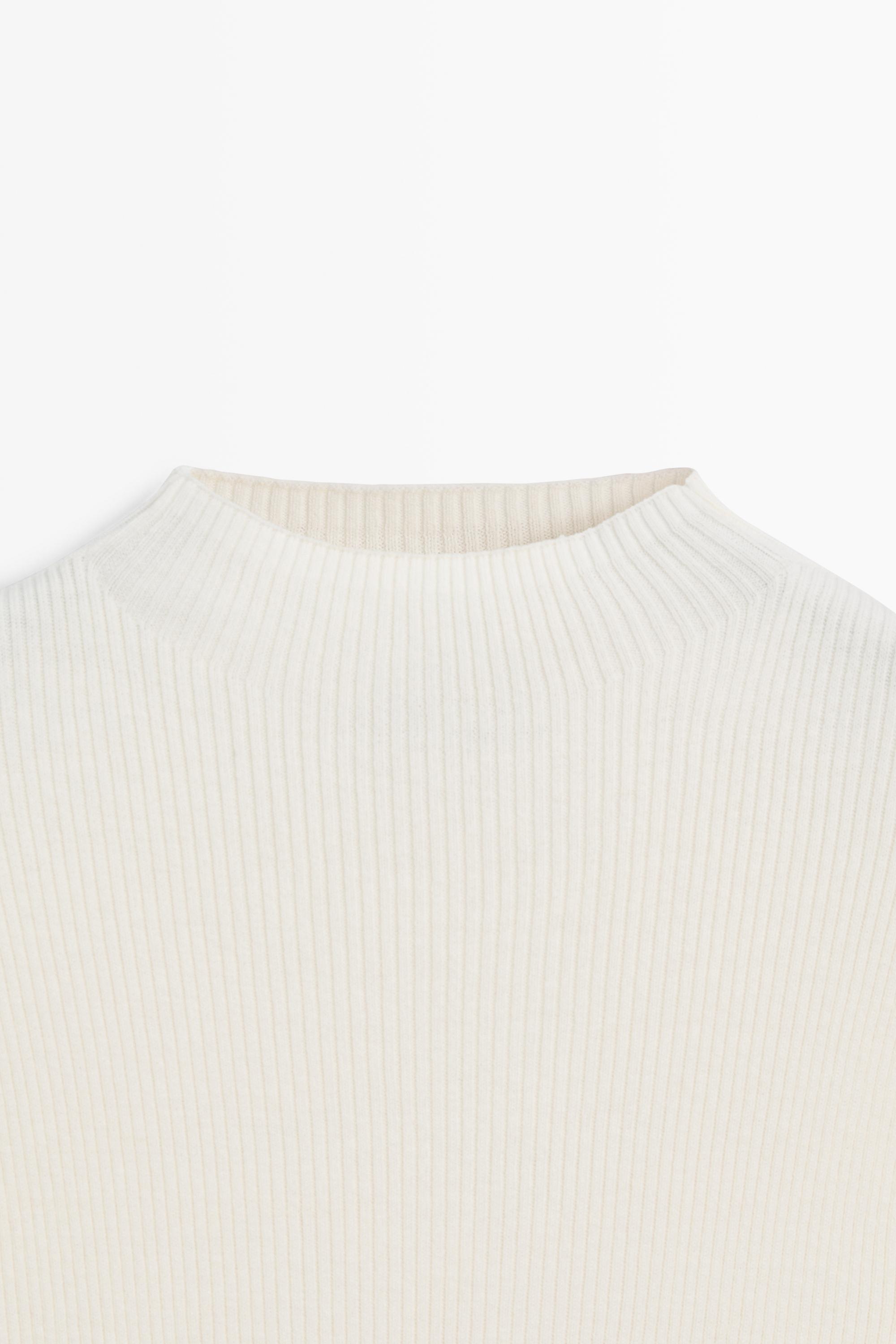 Knit dress with matching detail — CREAM