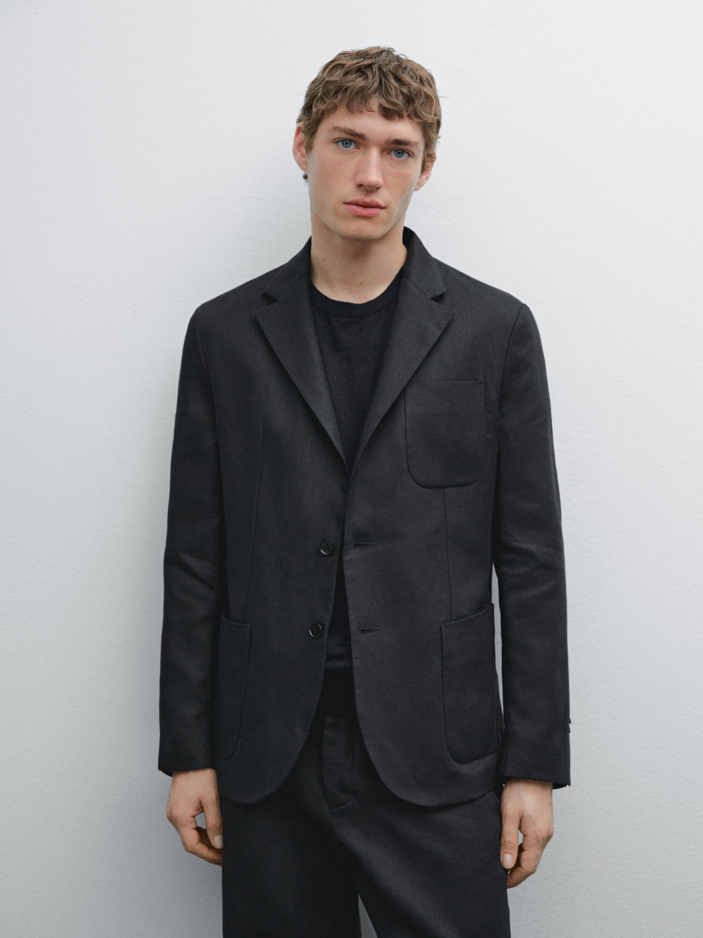 100% linen suit blazer