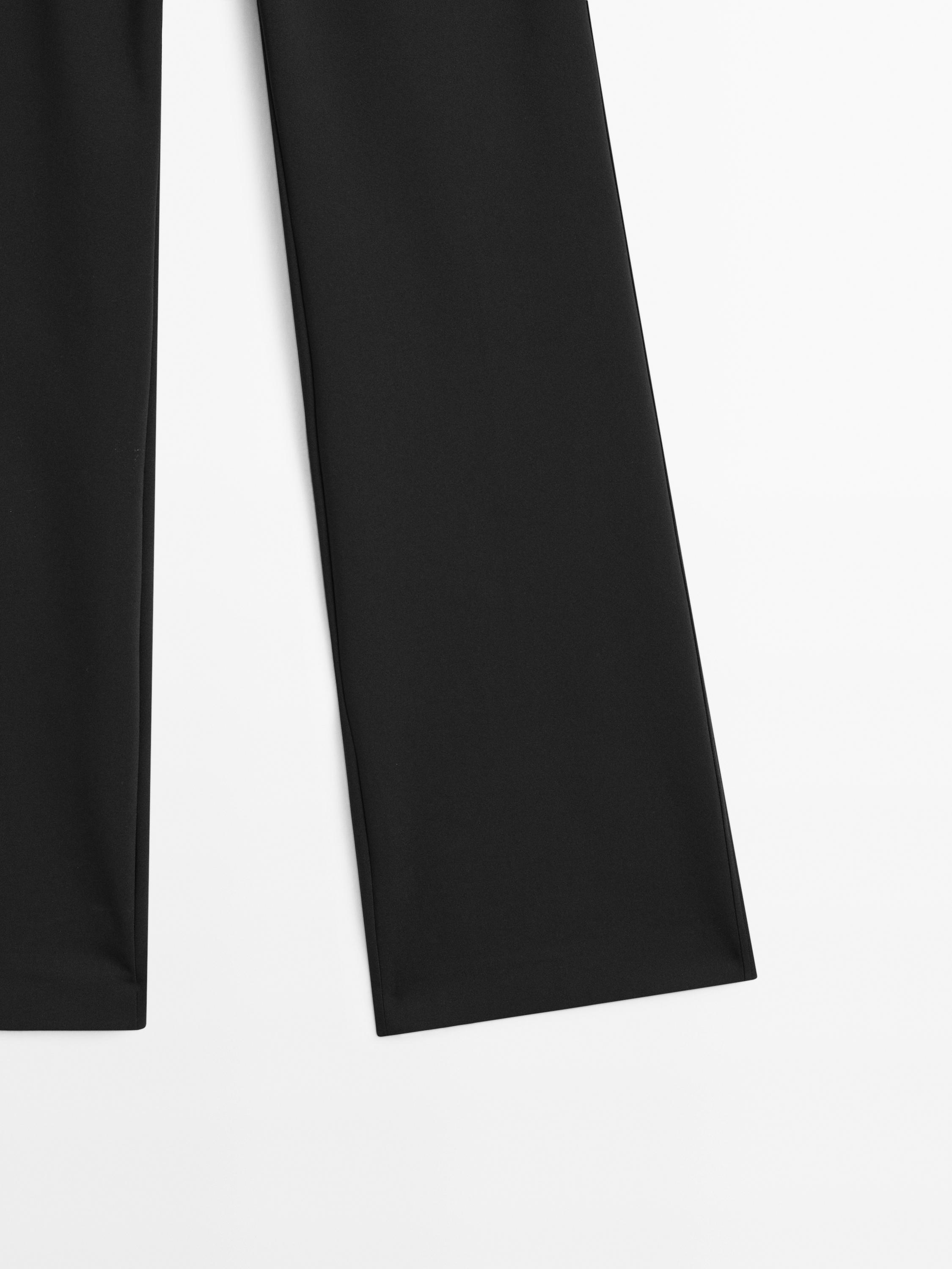 Flared stretch trousers