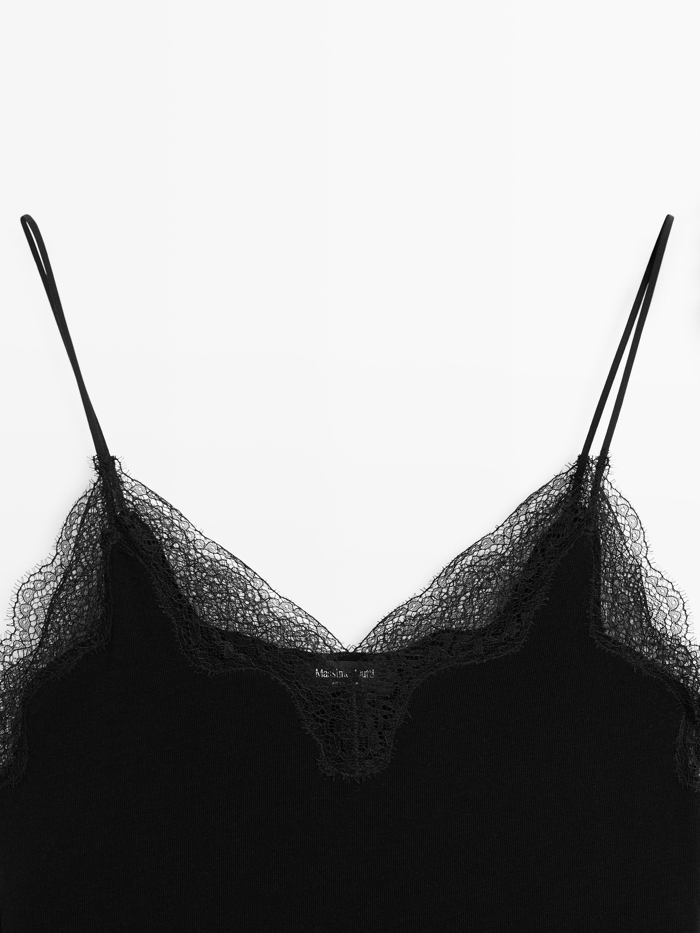 Top lencero detalle encaje