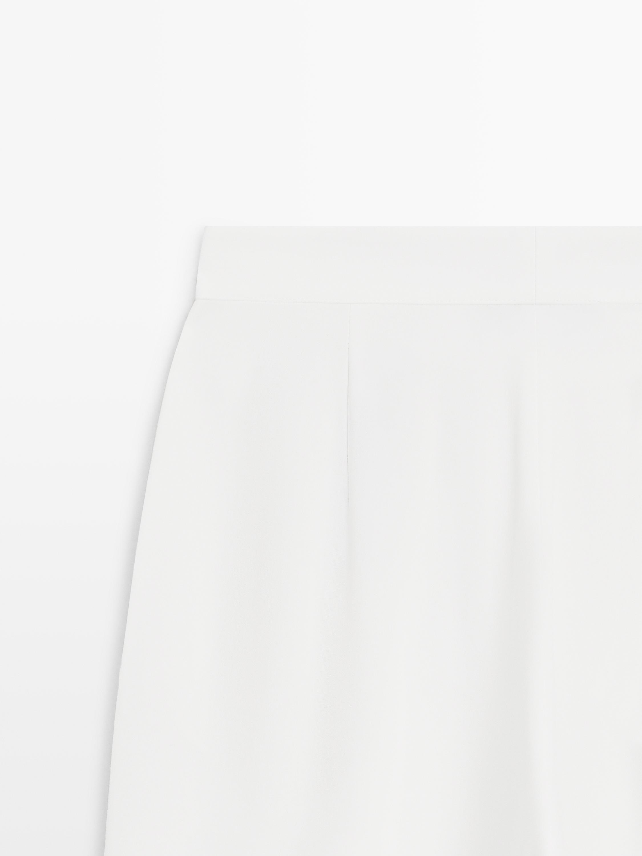 Crepe suit trousers — Off white