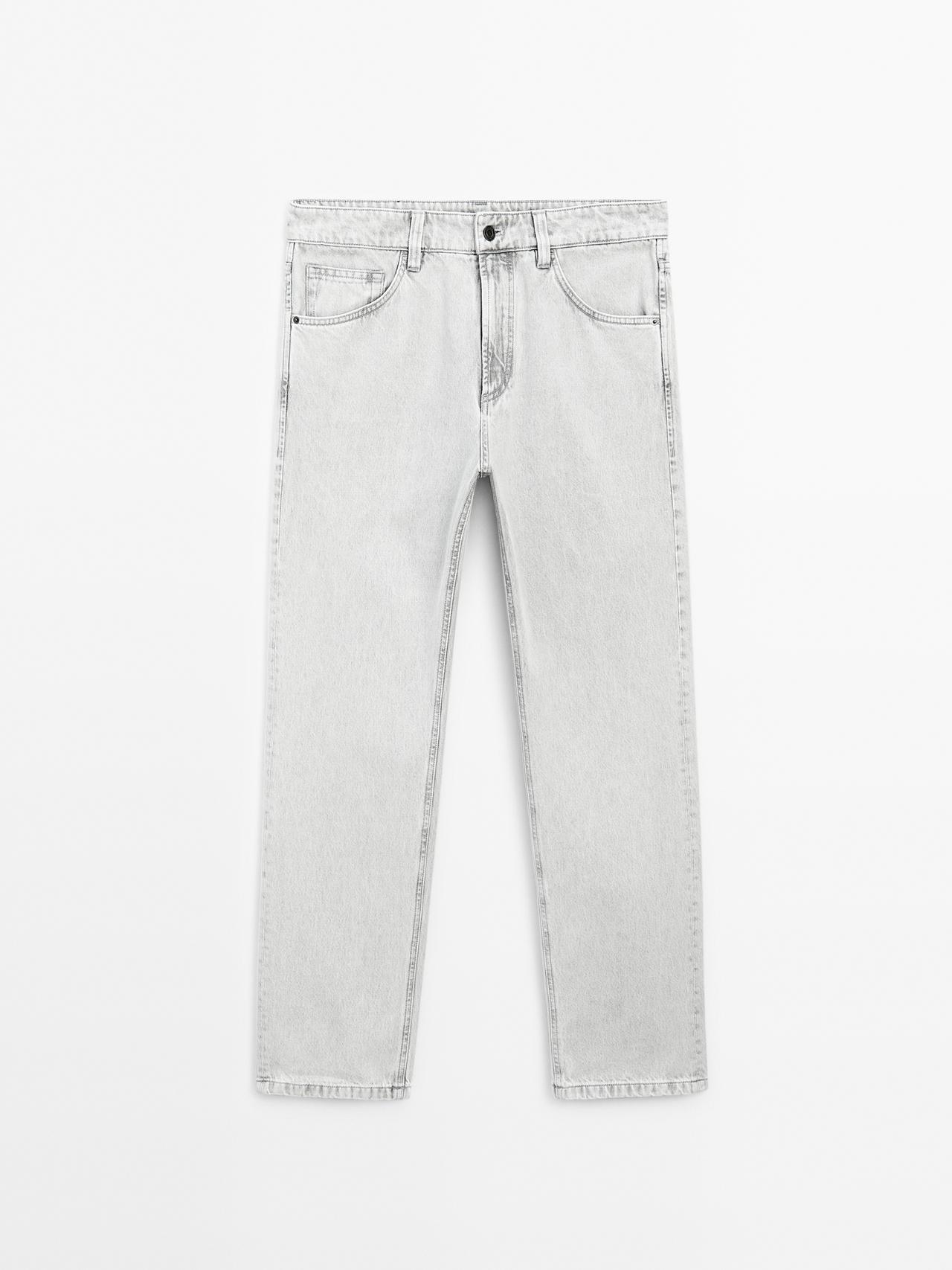 Massimo Dutti - Herre - Relaxed Fit Jeans - Koksgrå - 36