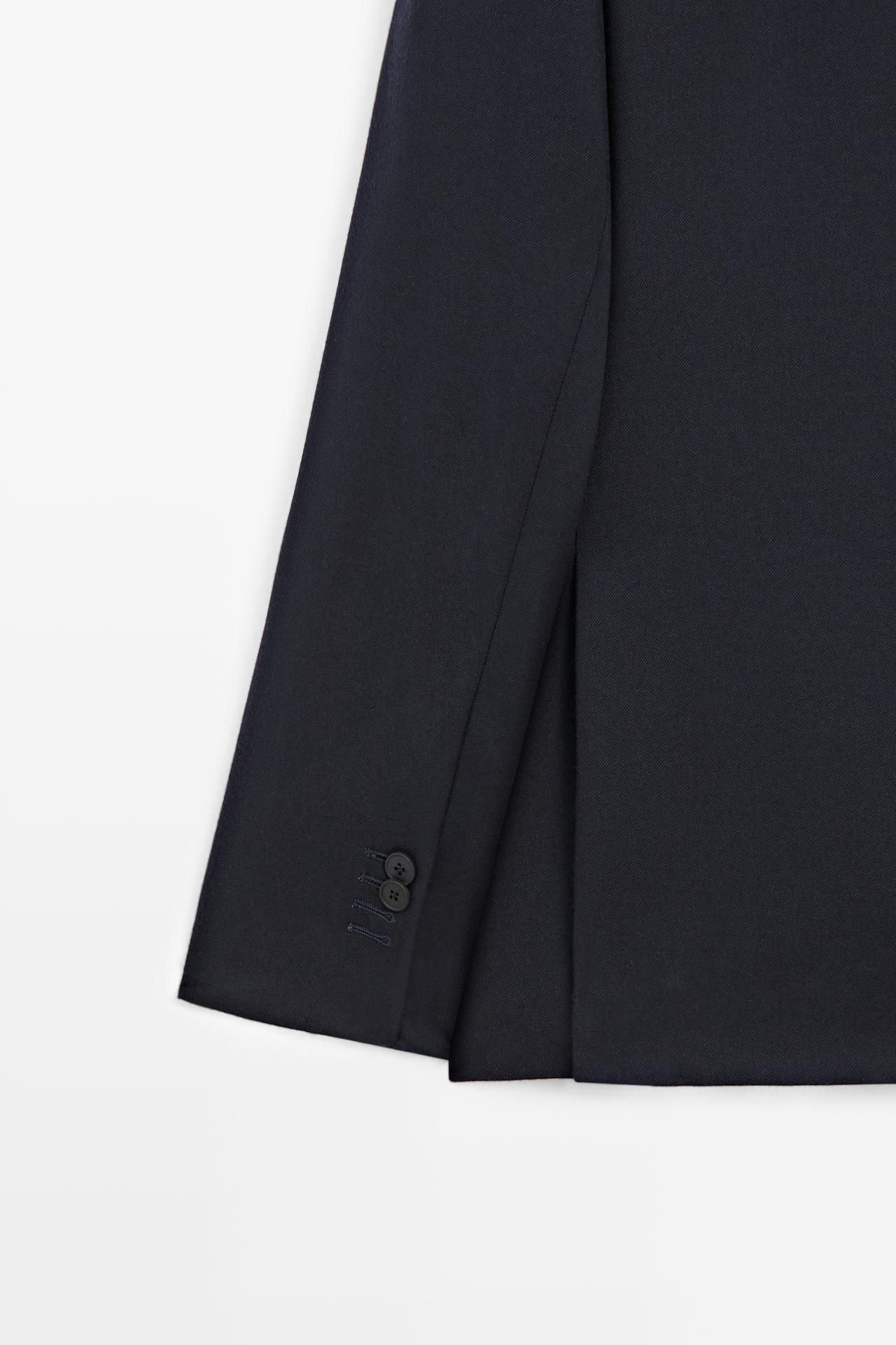 100% cashmere tailored fit blazer — NAVY BLUE