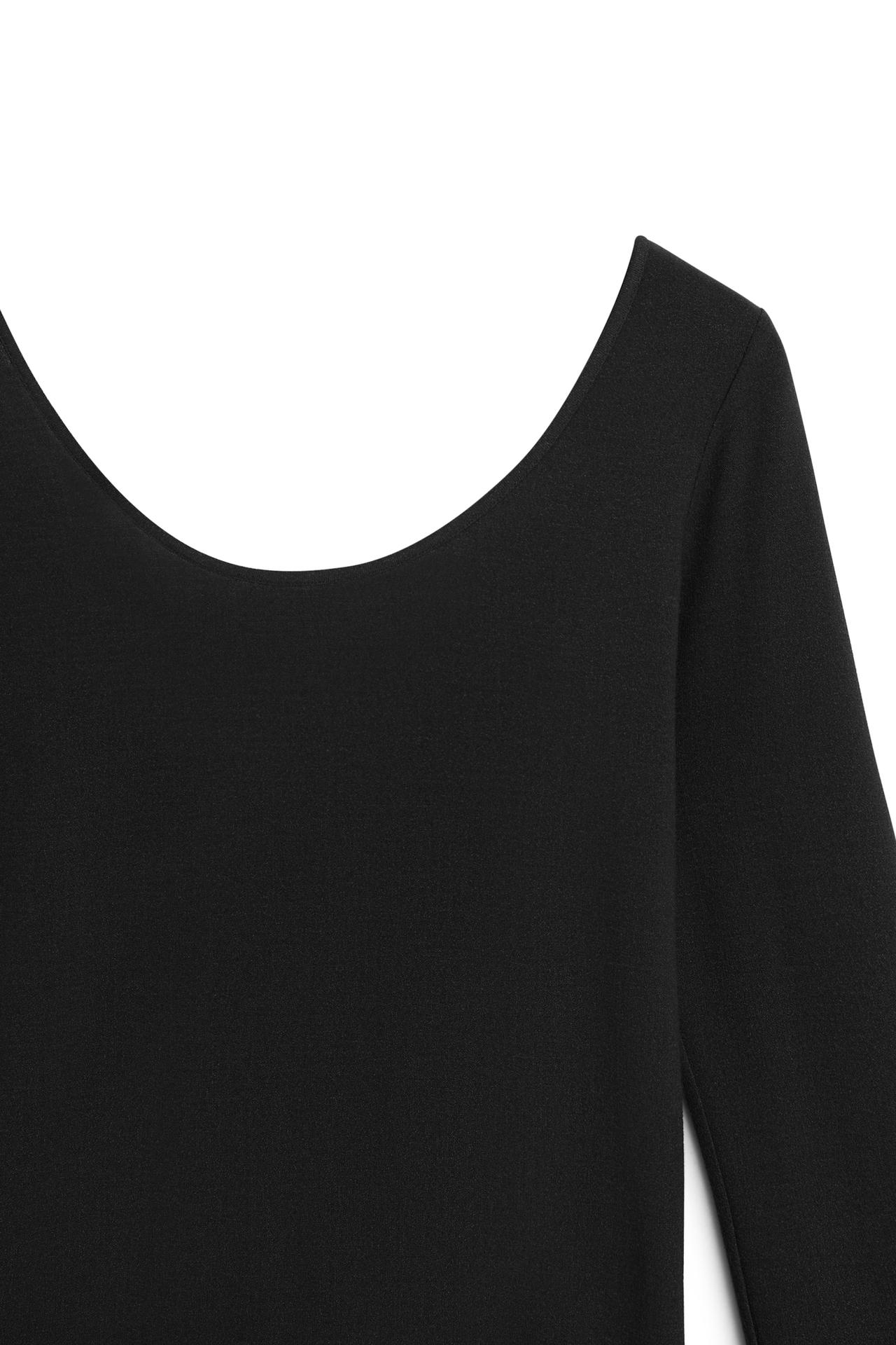 Stretch wool blend crew neck top - LIMITED EDITION — CHARCOAL