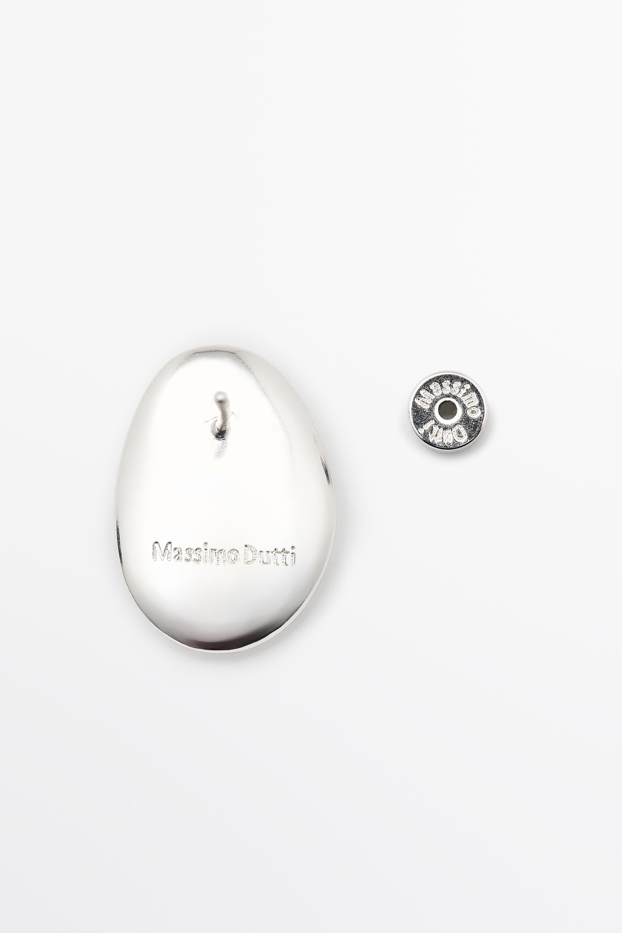 Irregular flat earrings — SILVER