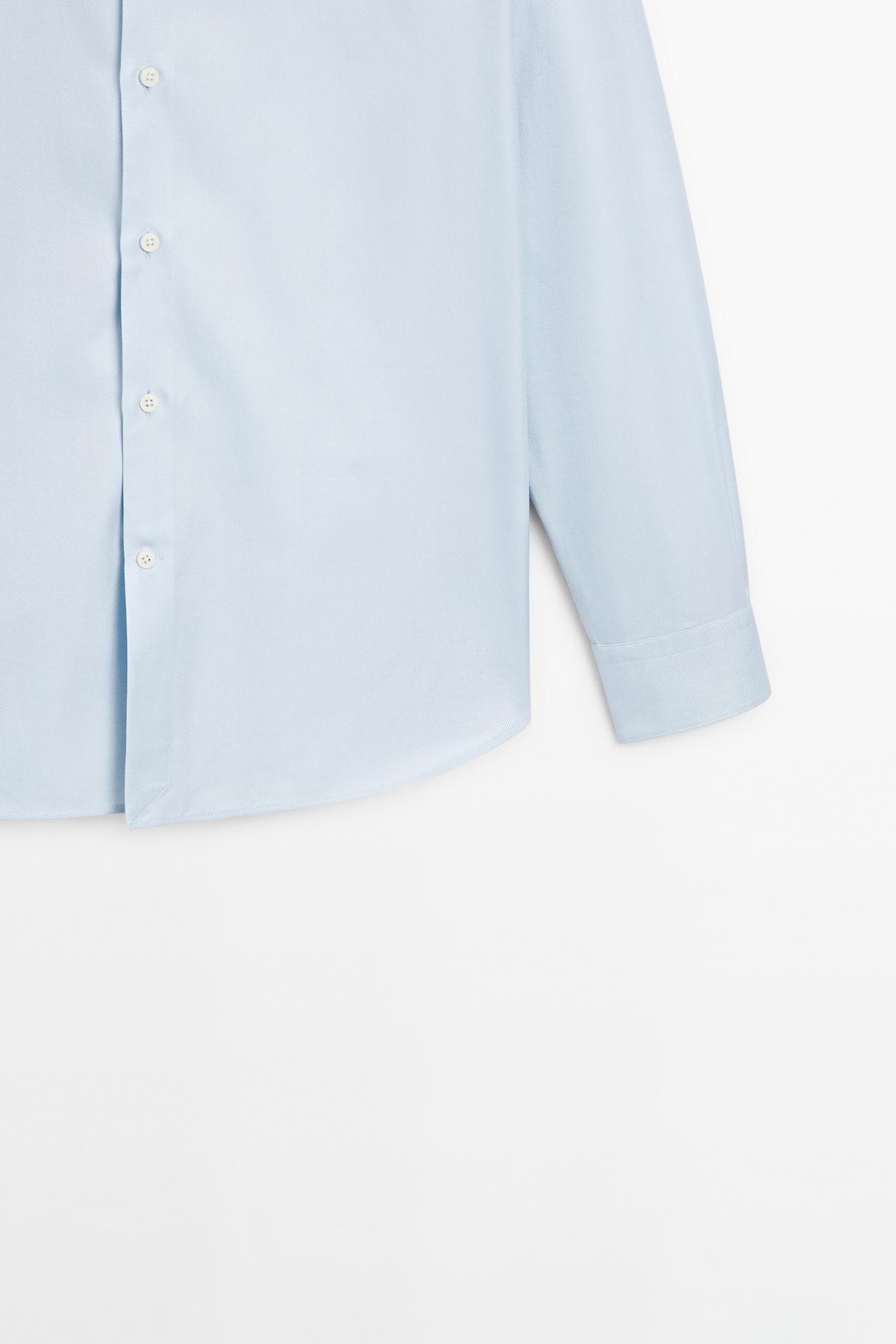 Slim fit 100% cotton Oxford shirt — SKY BLUE