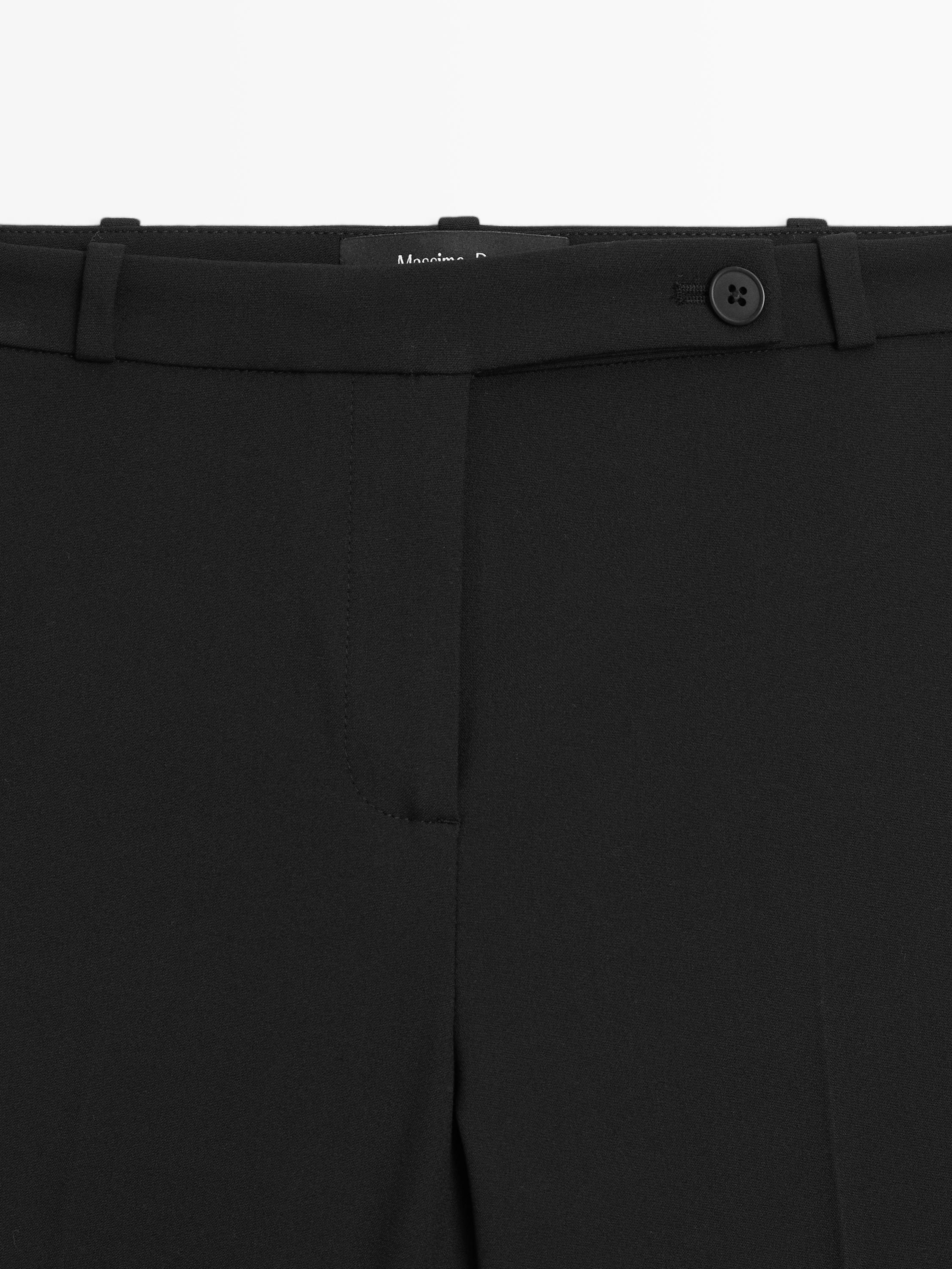 Pants with elasticated hems — BLACK