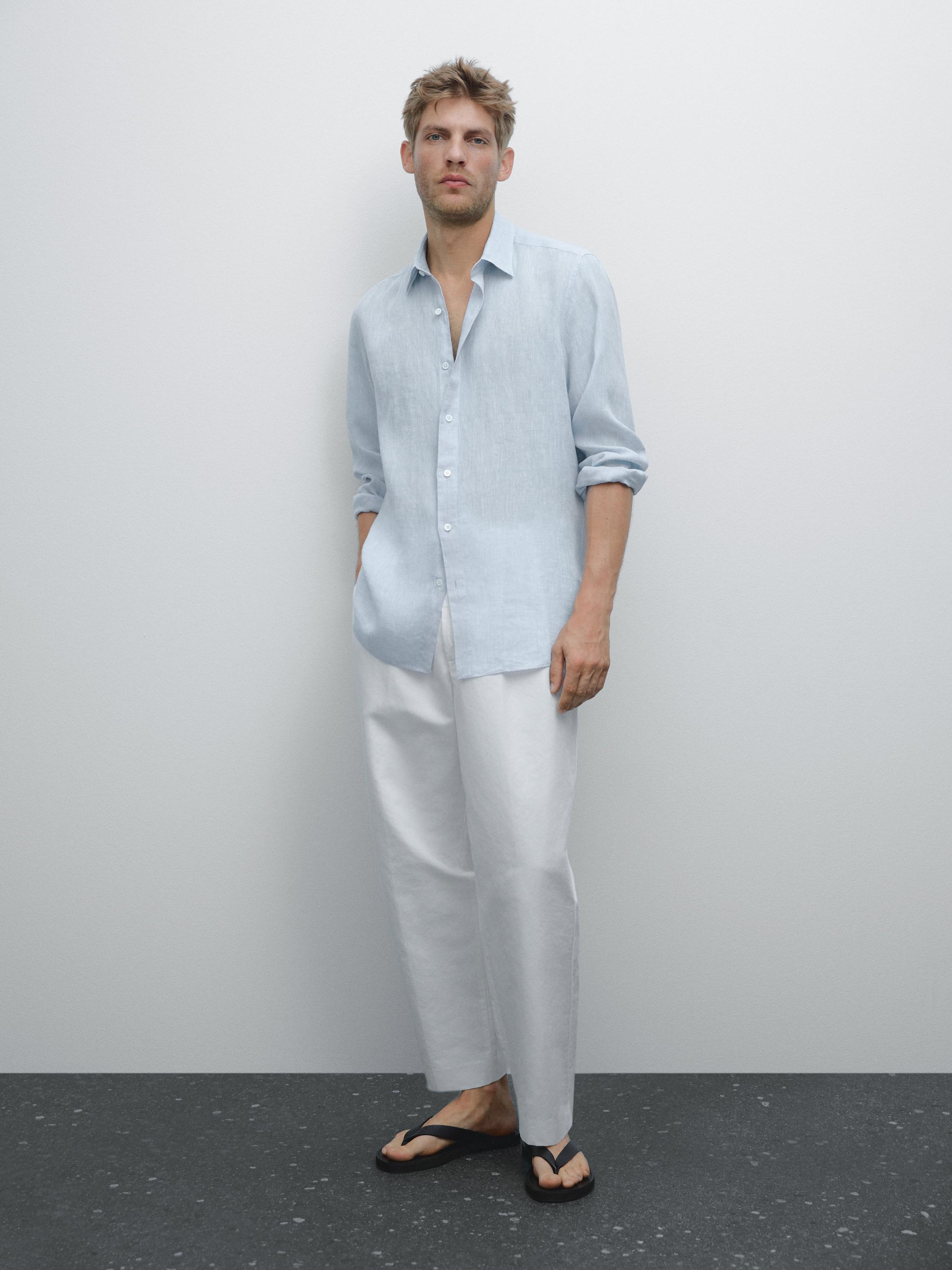 Chemise slim 100 % lin