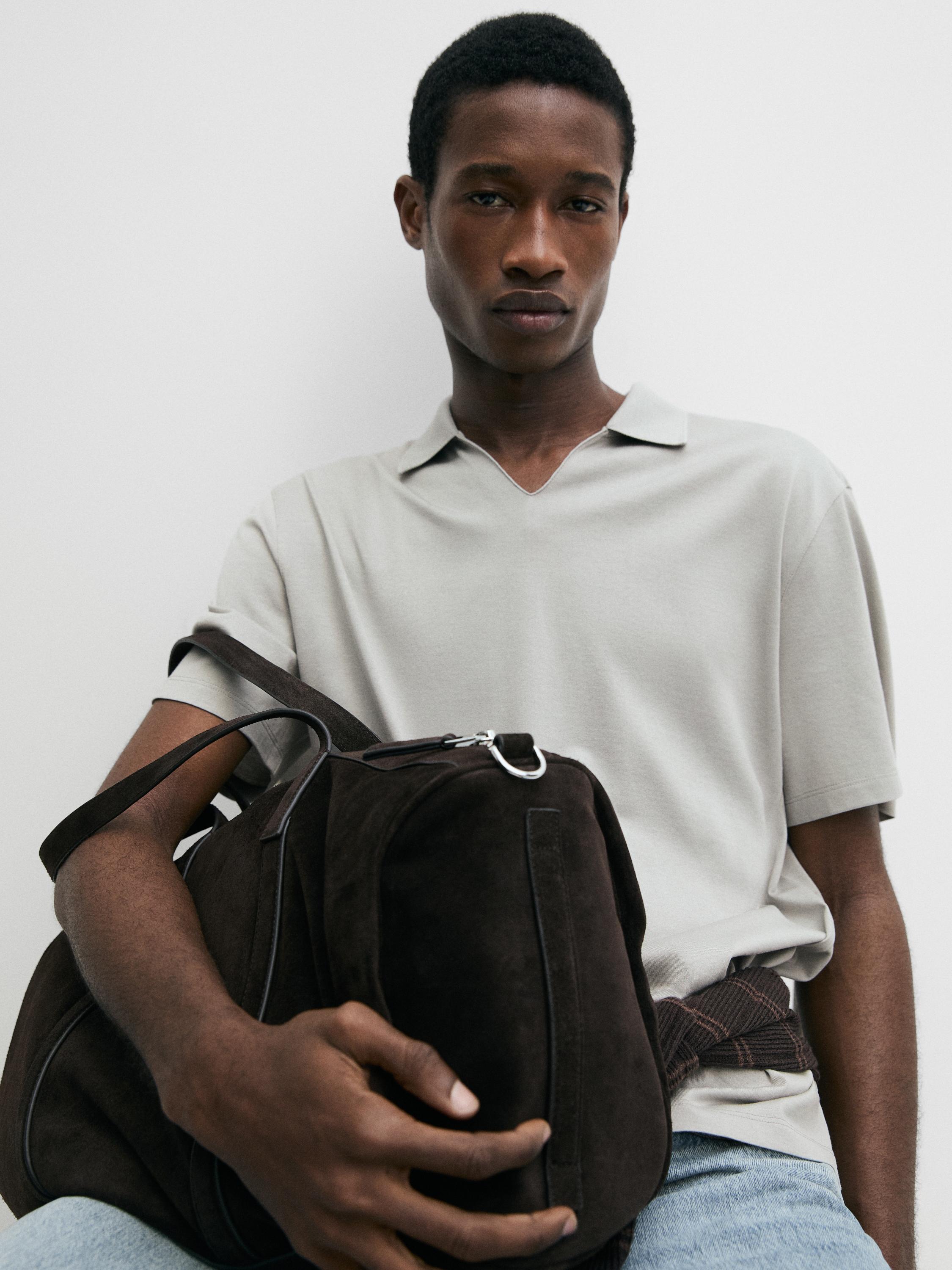 Cotton V-neck polo shirt — ICE