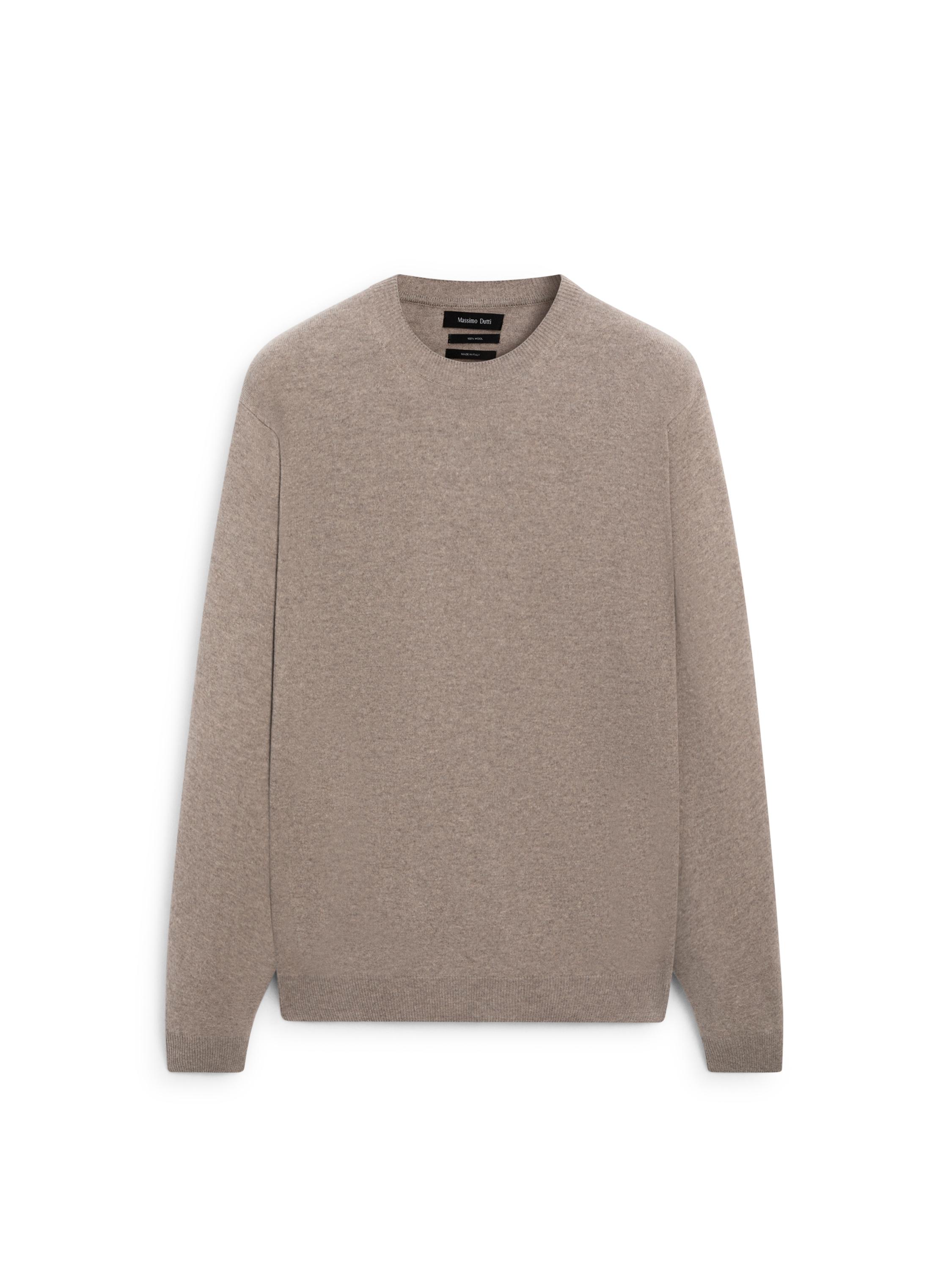 100% wool knit sweater — MINK