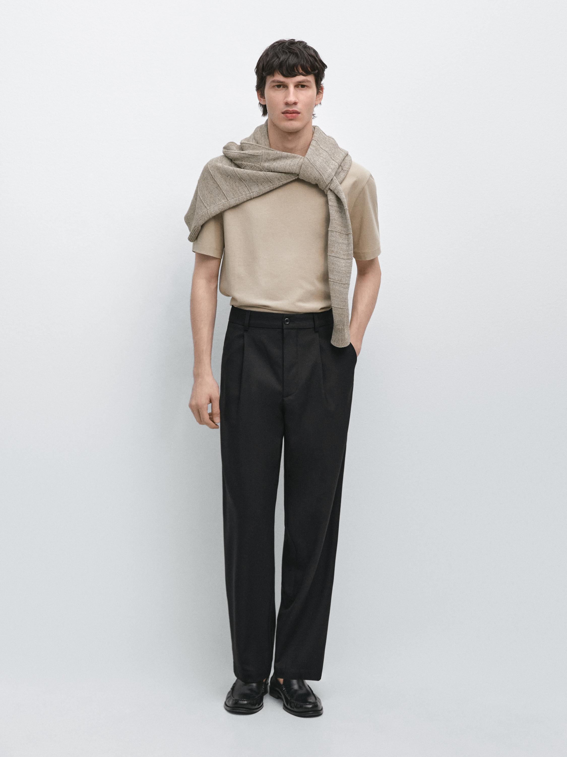 T-Shirt mit kurzen Ärmeln aus Baumwollmischgewebe