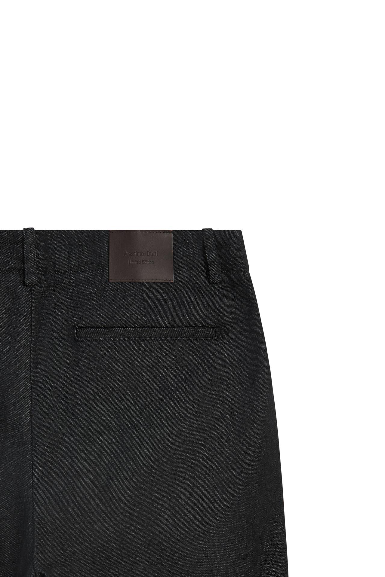 Cotton blend denim-effect pants - LIMITED EDITION — BLACK