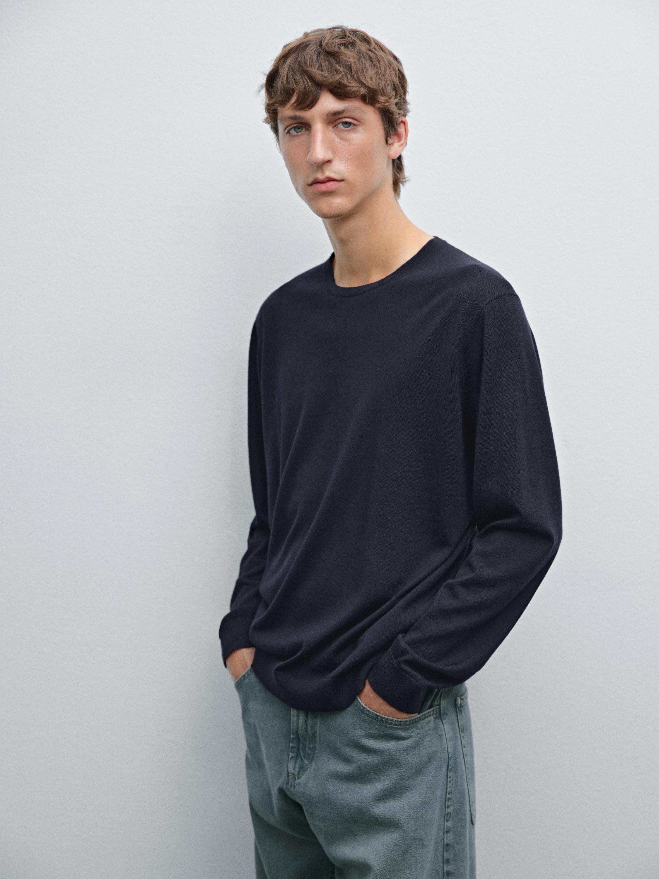 100% merino wool knit sweater