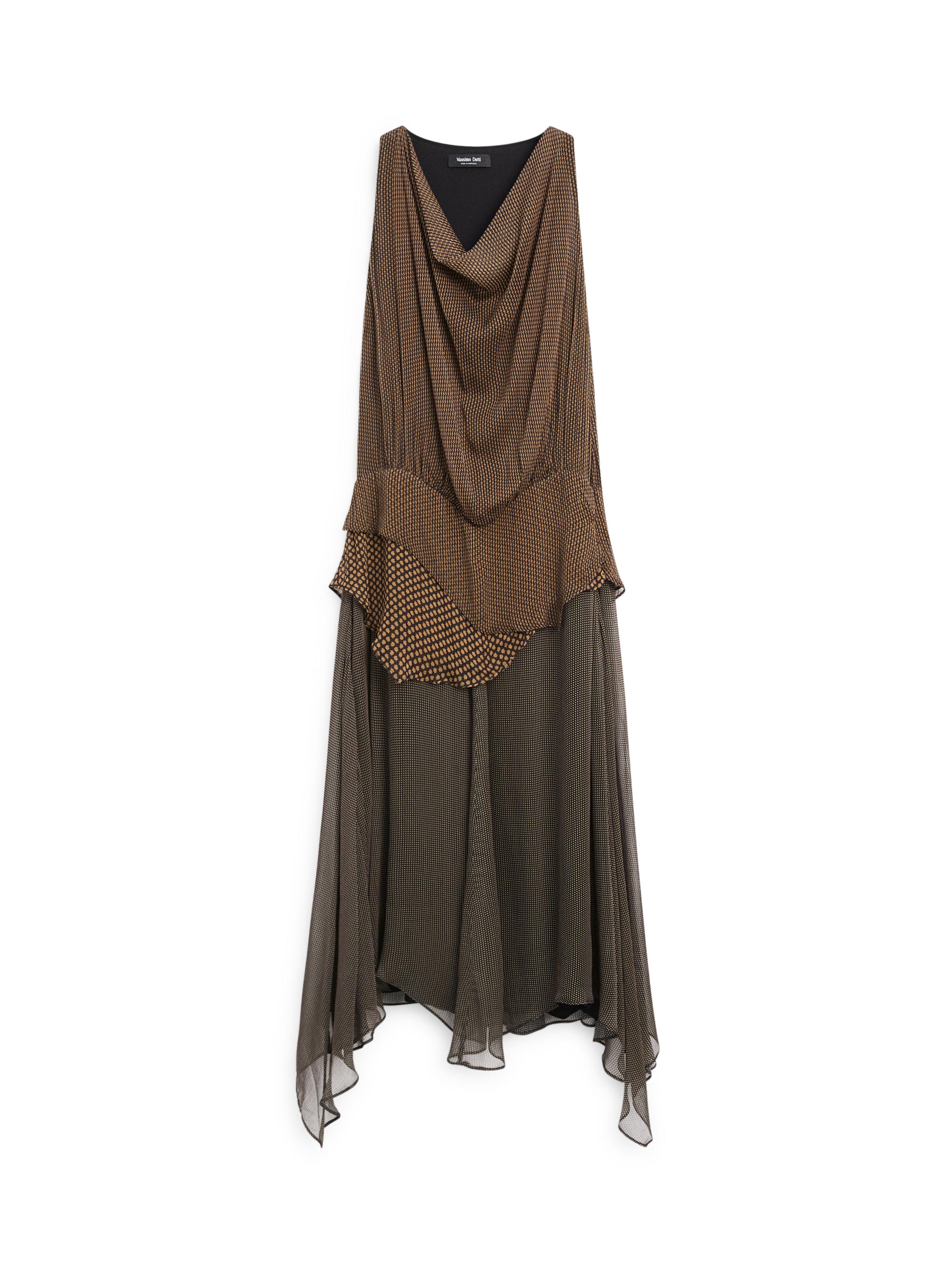 Flowing layered dress with ruffles — Washed
