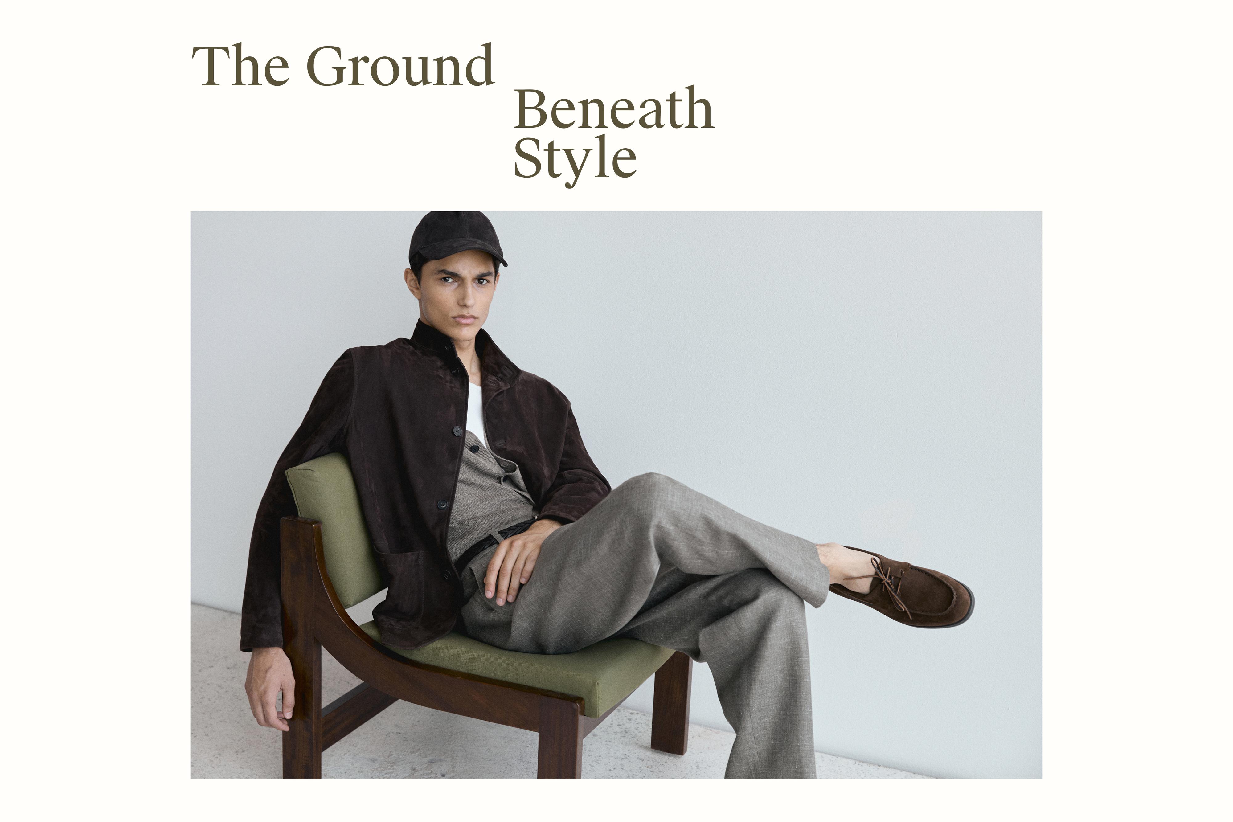 Split suede deck shoes with moc toe