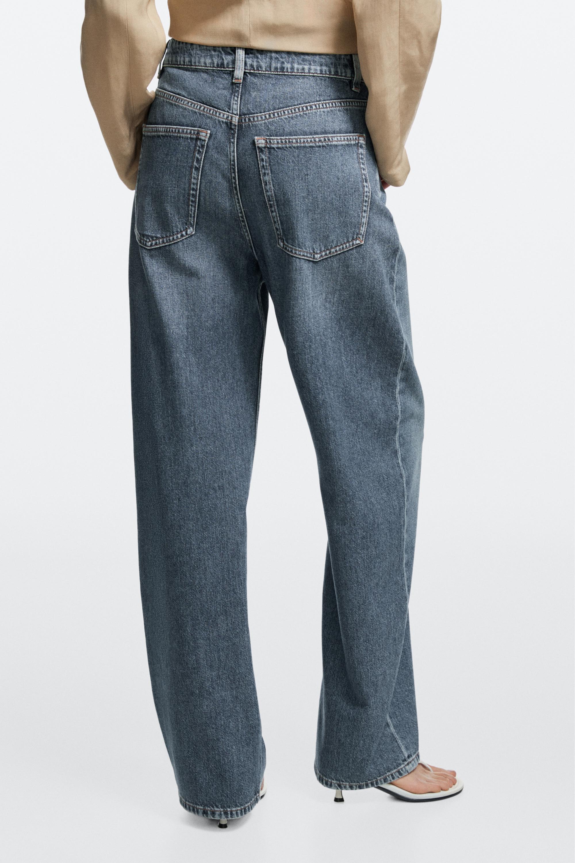Mid-waist barrel fit jeans