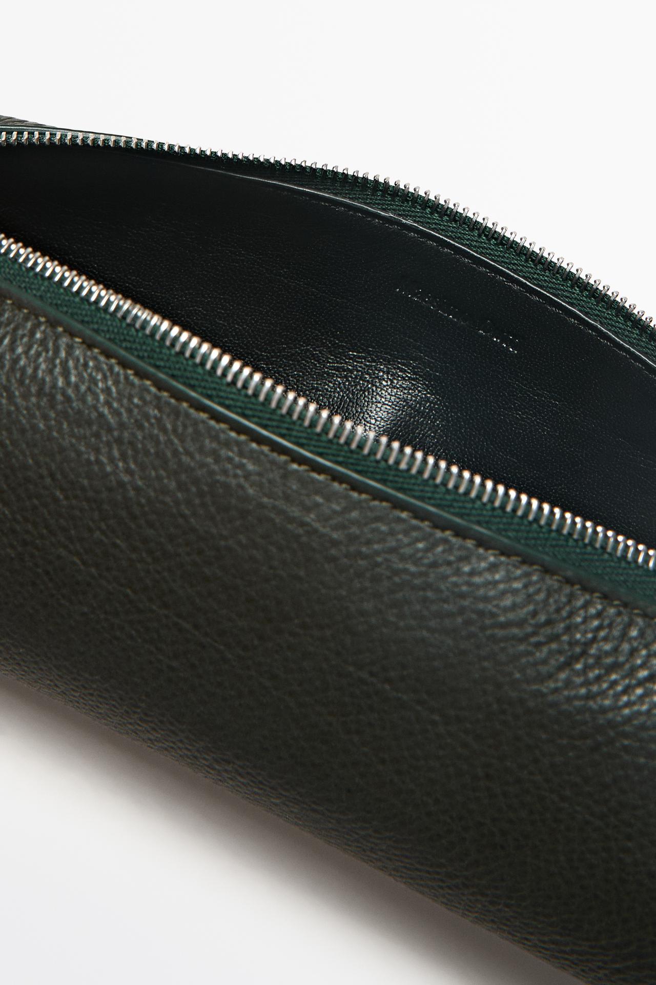 Nappa leather zip pouch — BOTTLE