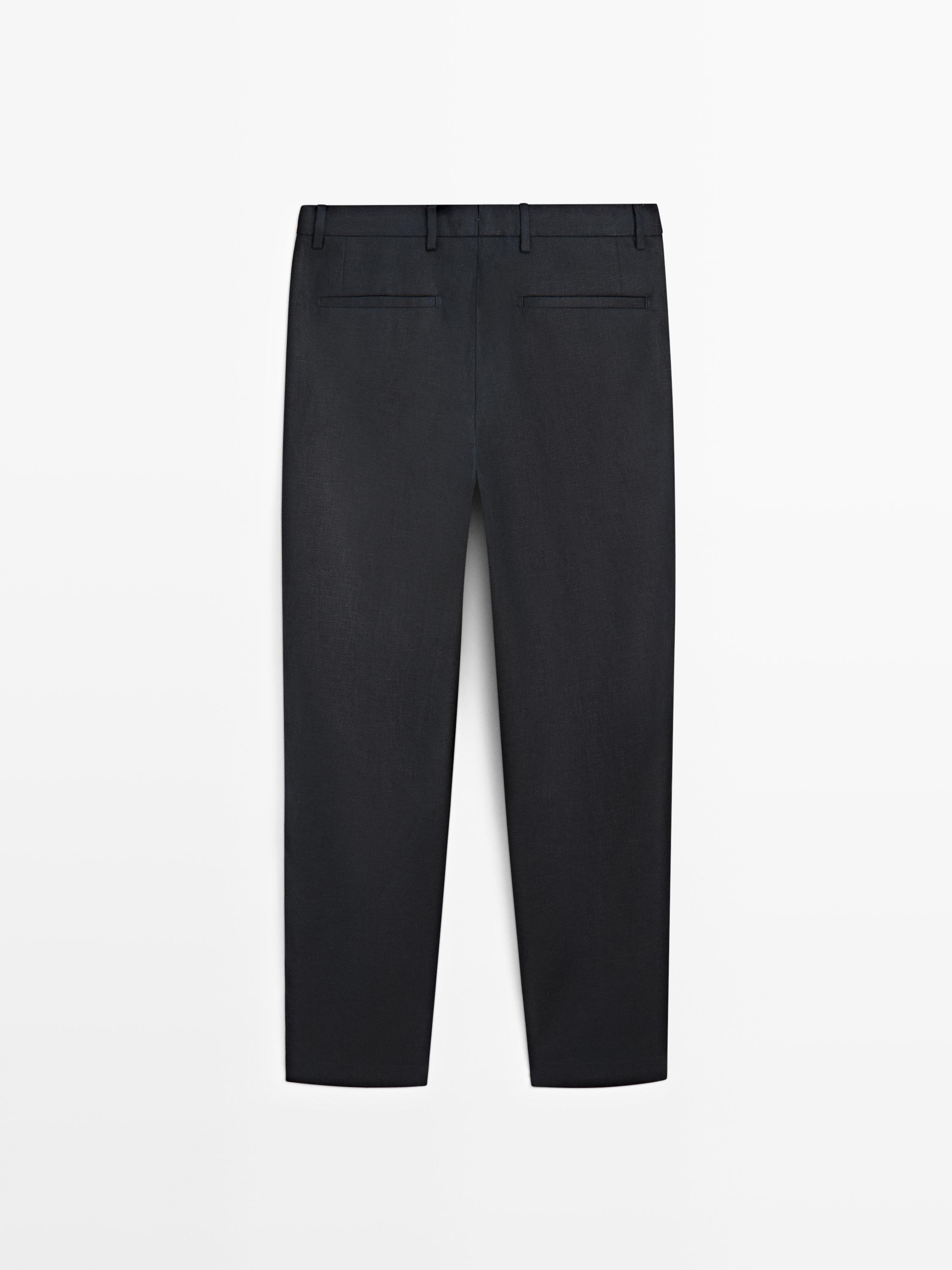 Linen suit trousers — DEEP BLUE