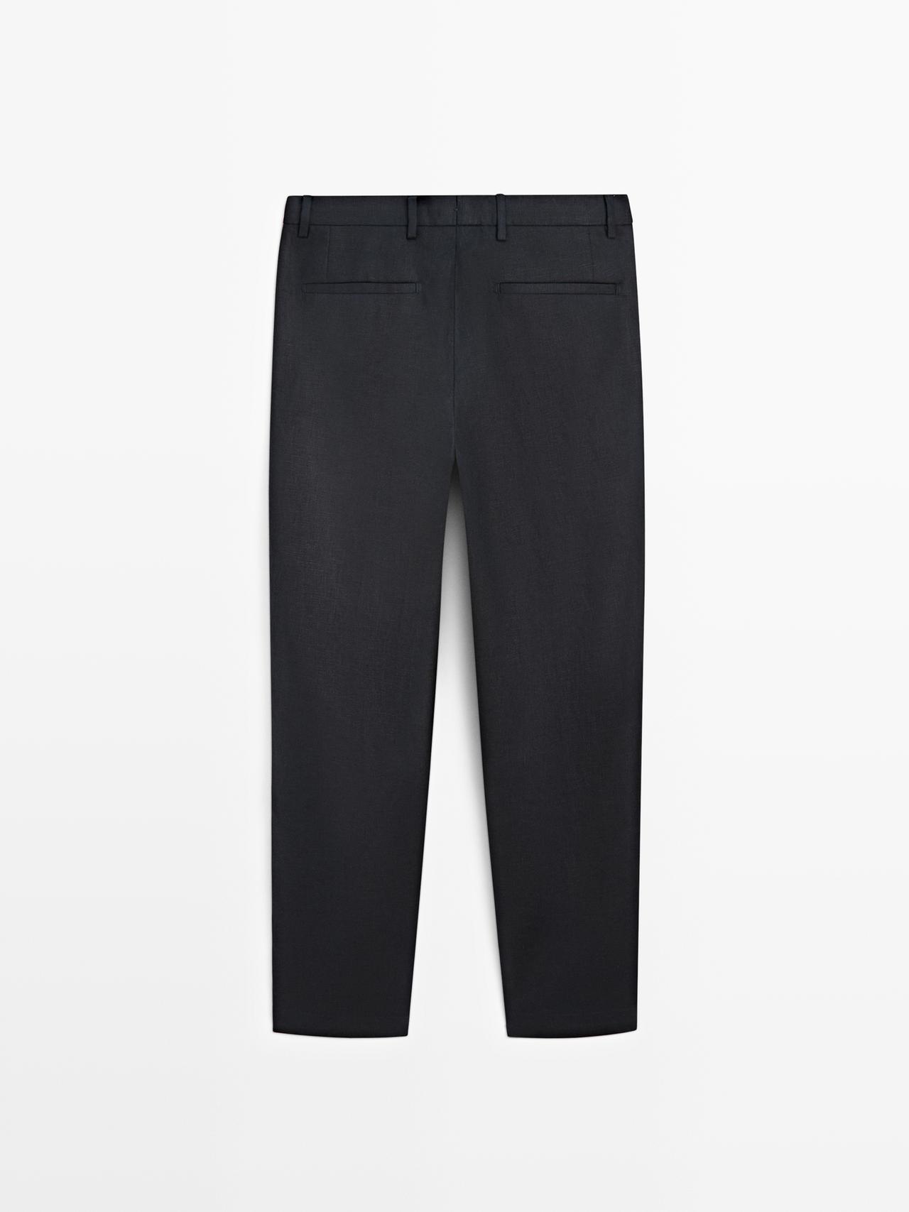 Linen suit trousers — DEEP BLUE