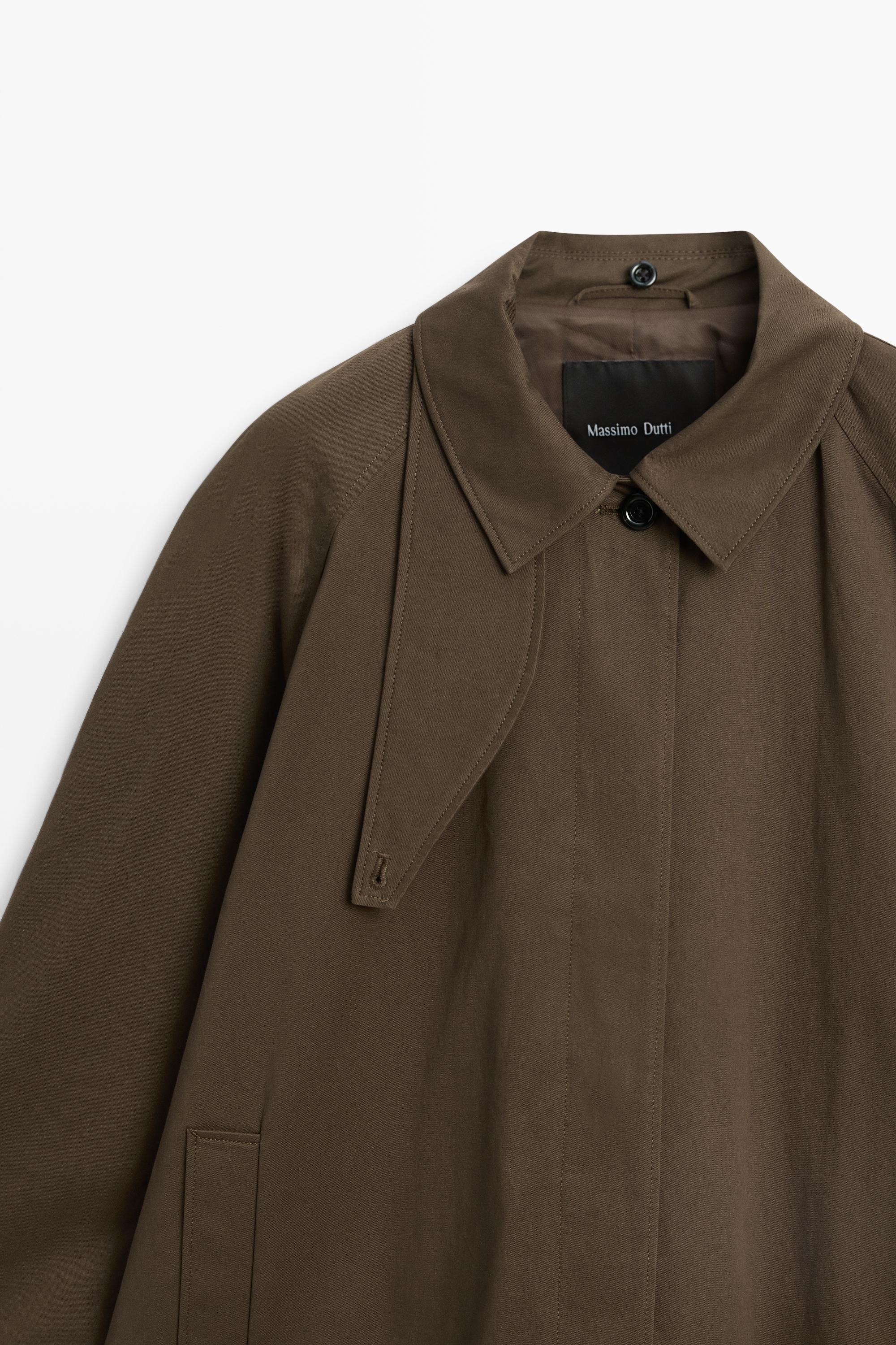 Removable Hood Trench Coat — KHAKI