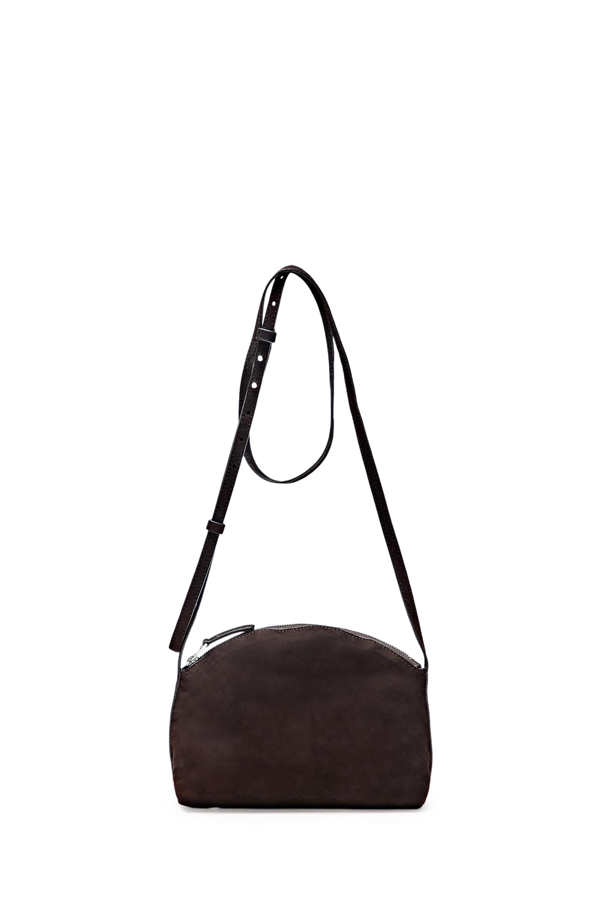 Massimo Dutti Süet deri çapraz askılı çanta görsel 7