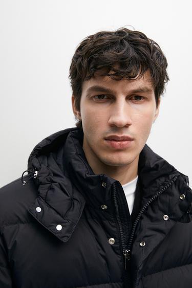 Hooded down jacket — DARK BLUE 8