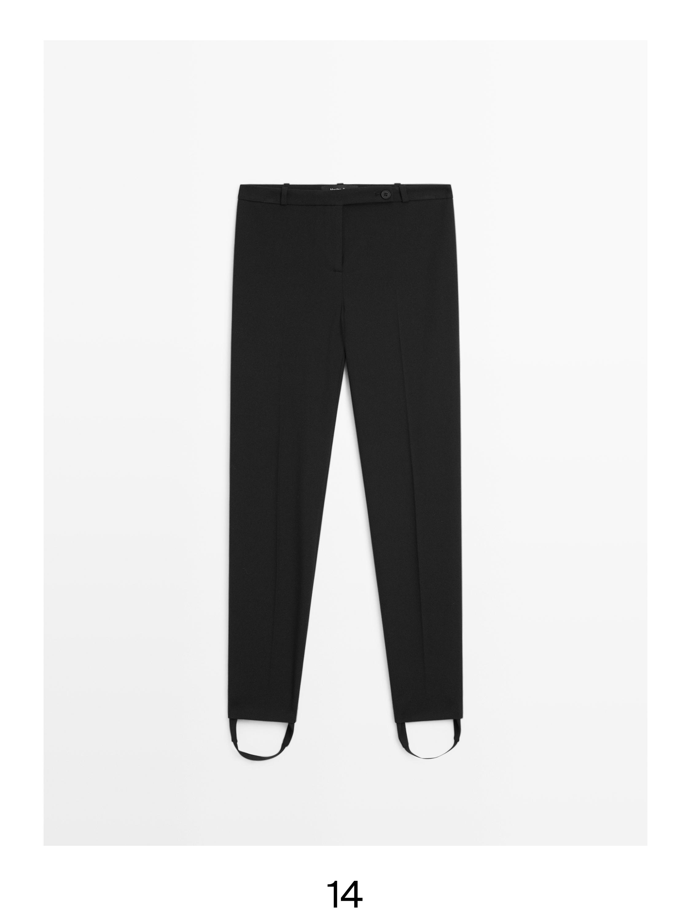 Pants with elasticated hems — BLACK